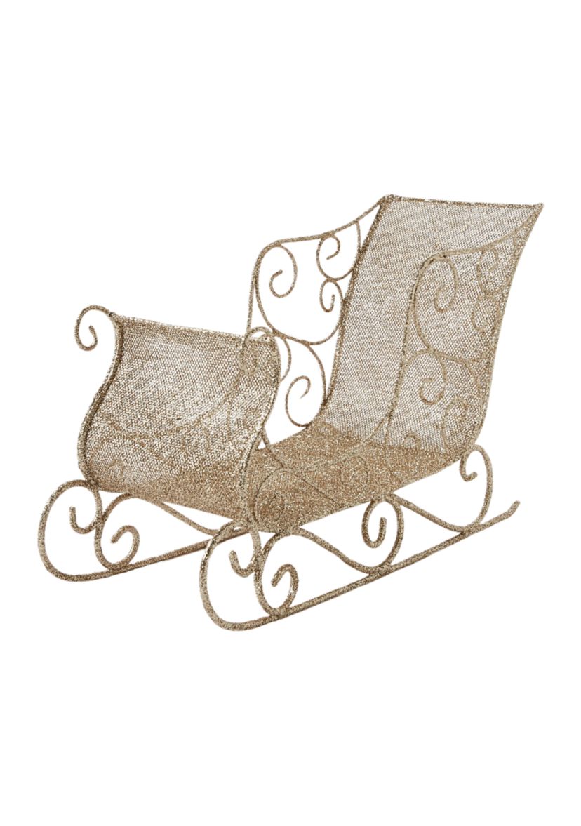 Glitter Sleigh Decoration