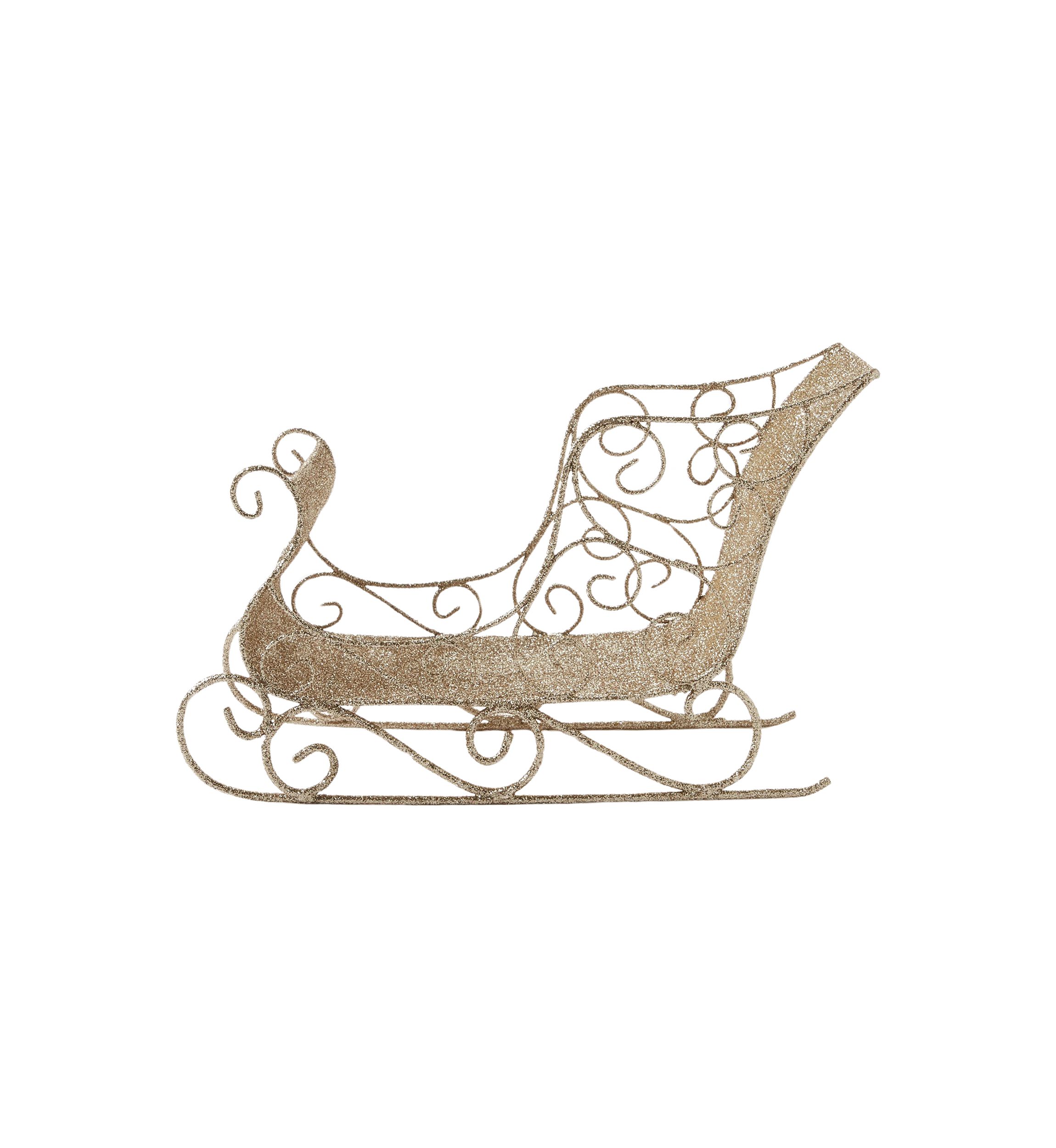 Glitter Sleigh Decoration