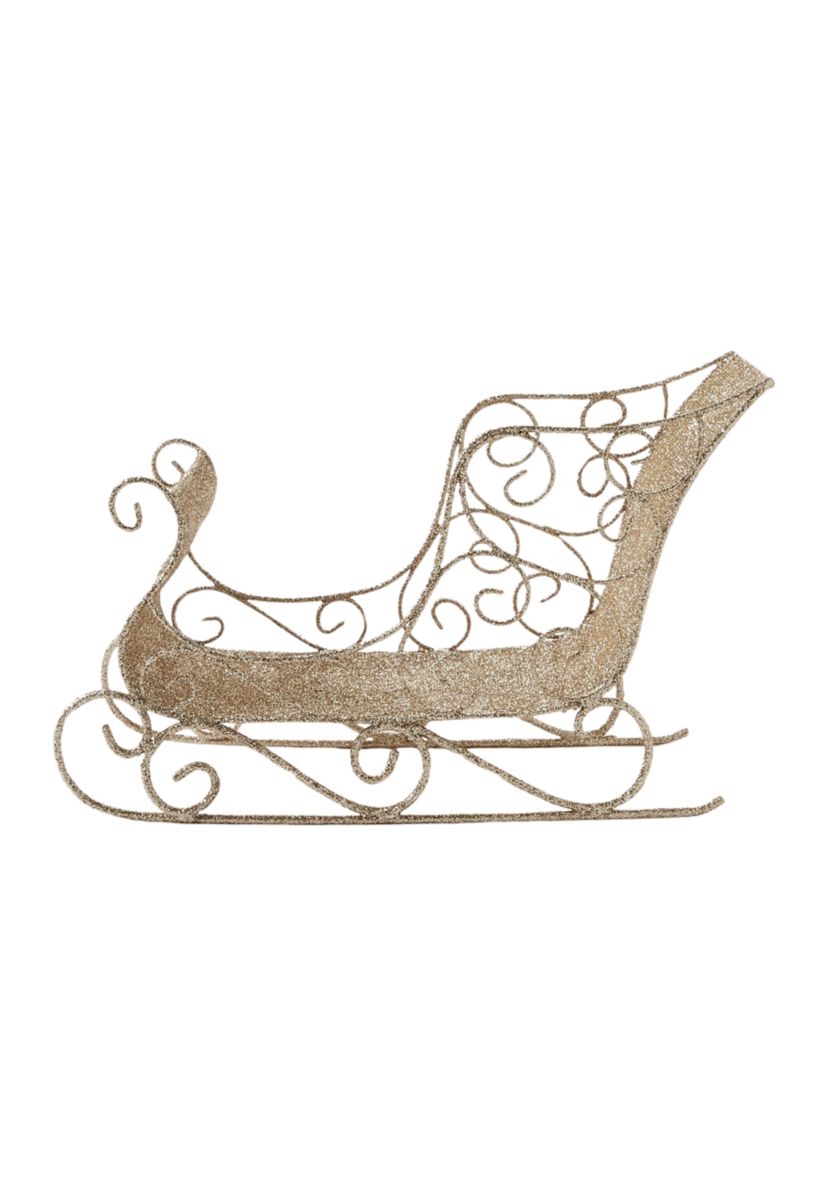 Glitter Sleigh Decoration
