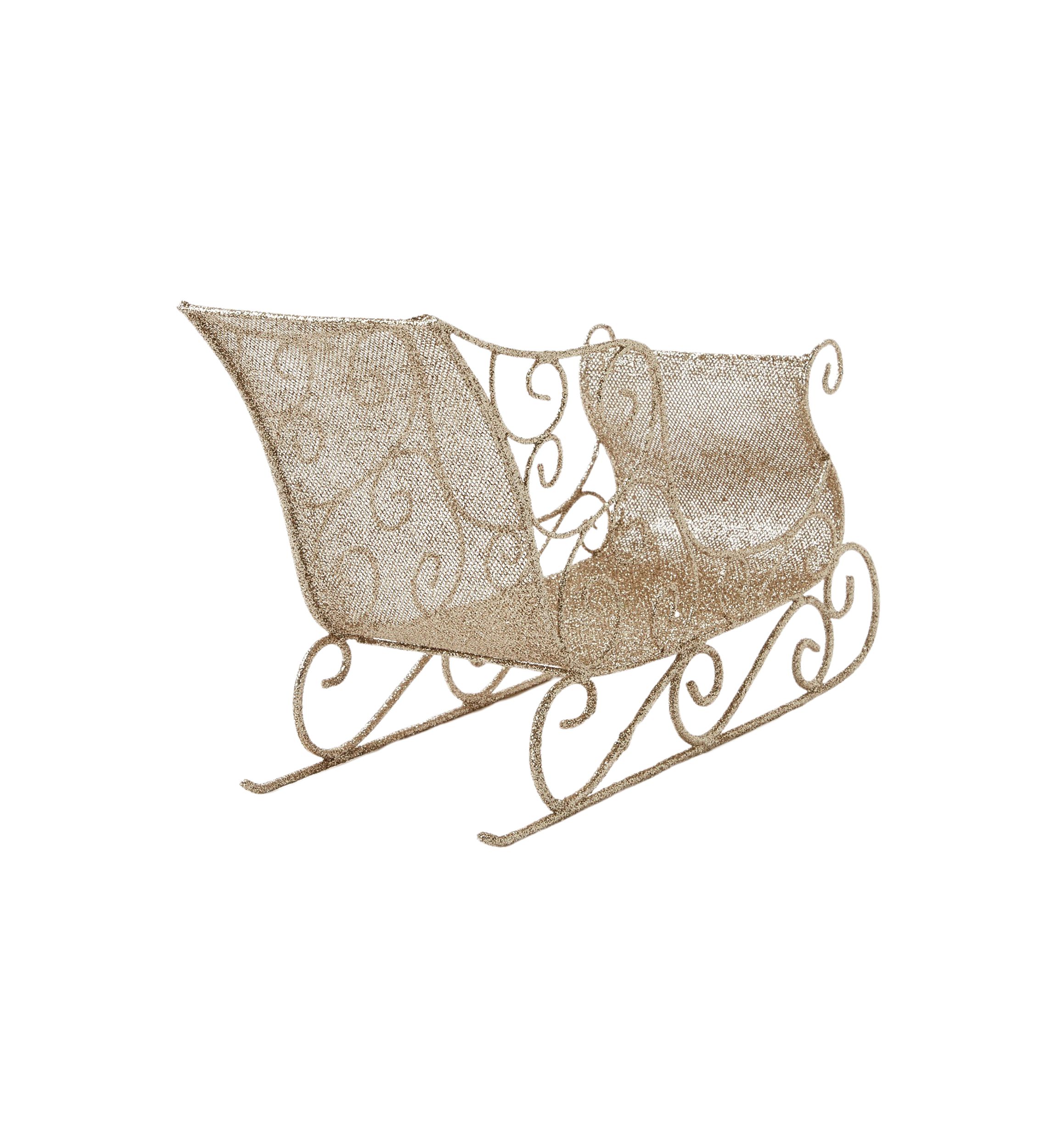 Glitter Sleigh Decoration