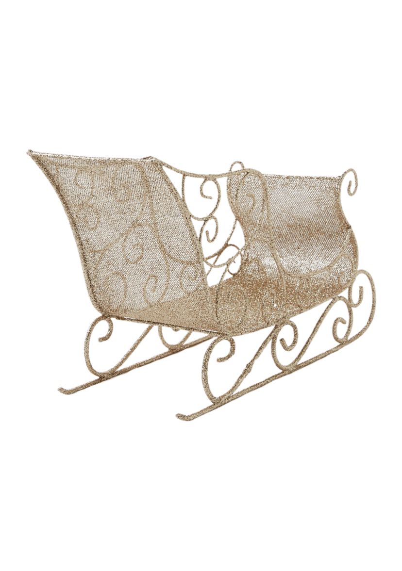 Glitter Sleigh Decoration