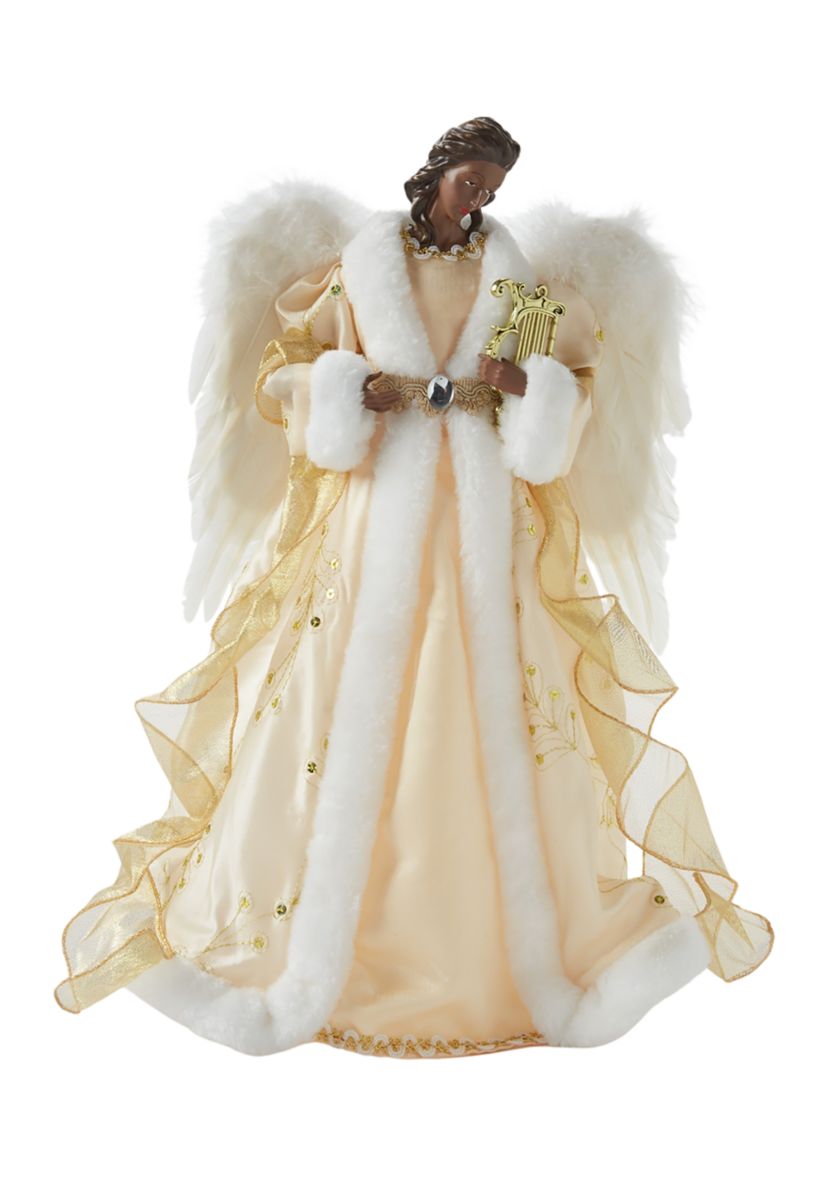 African American Gold Angel Figurine
