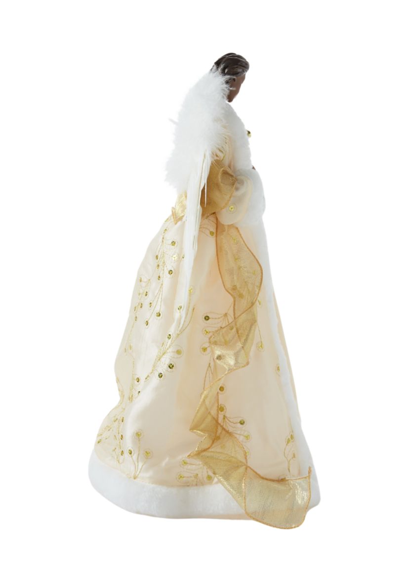 African American Gold Angel Figurine