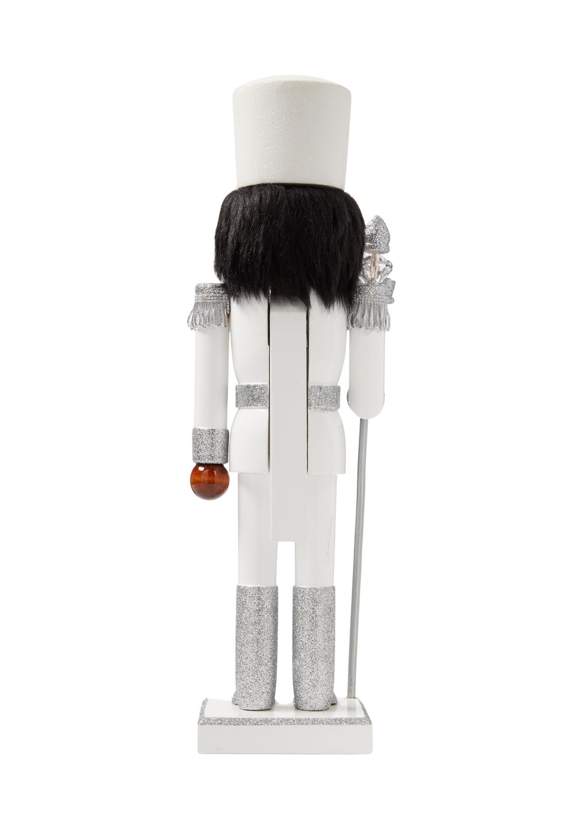 African American Silver White Nutcracker Figurine