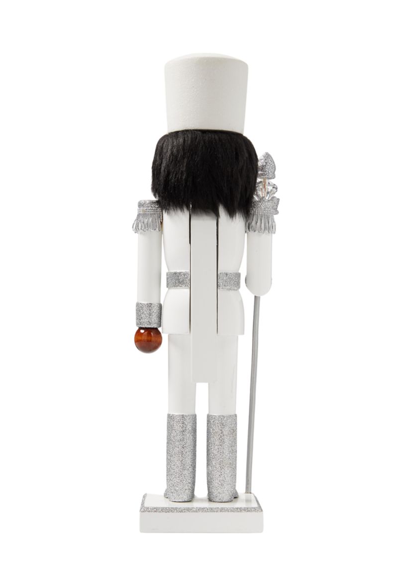 African American Silver White Nutcracker Figurine
