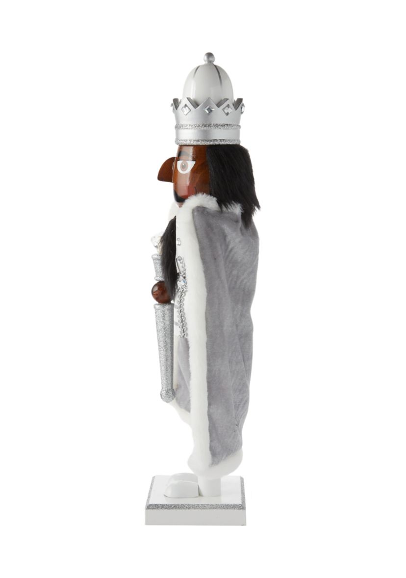 African American Silver Glitter Nutcracker