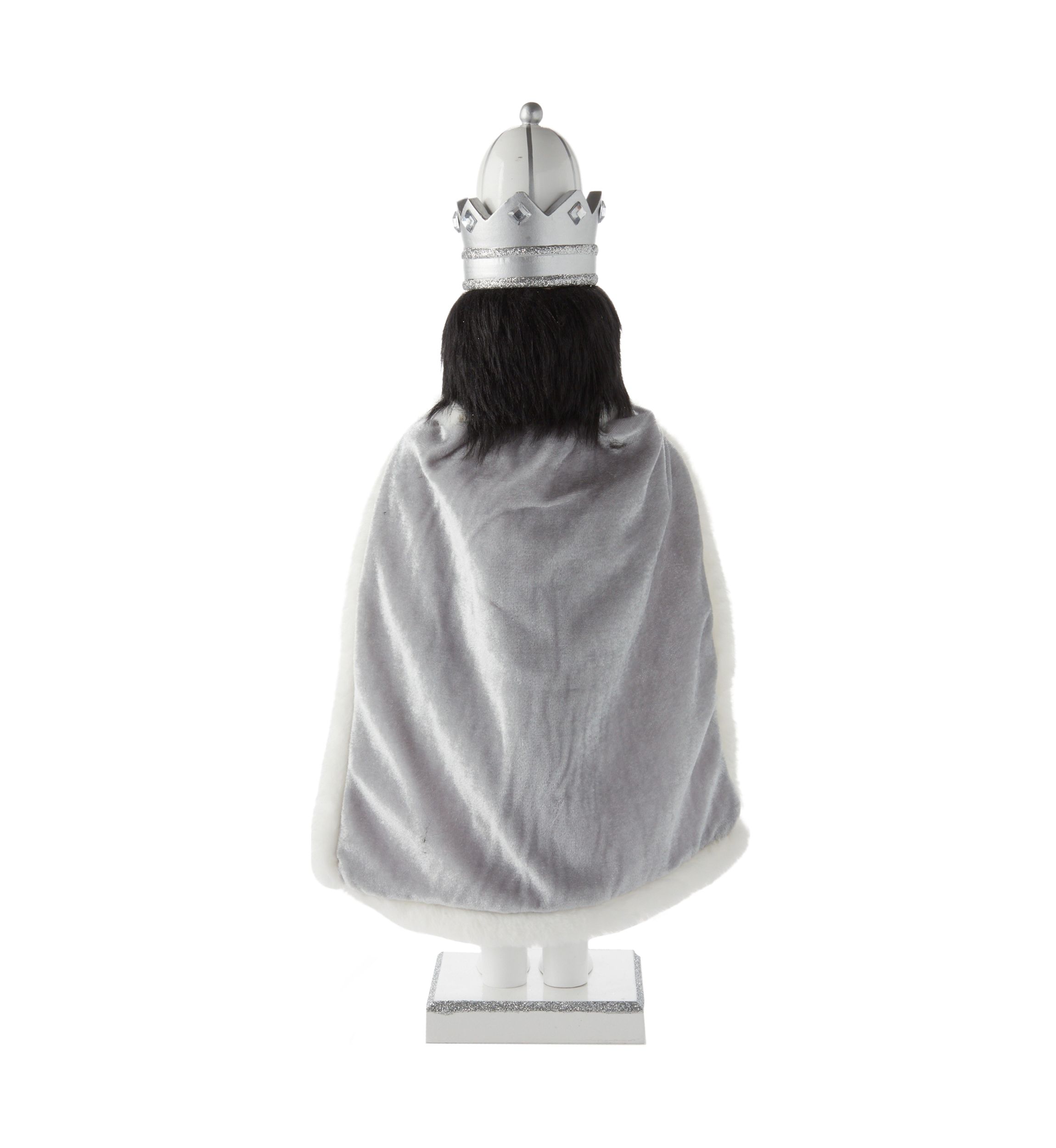 African American Silver Glitter Nutcracker