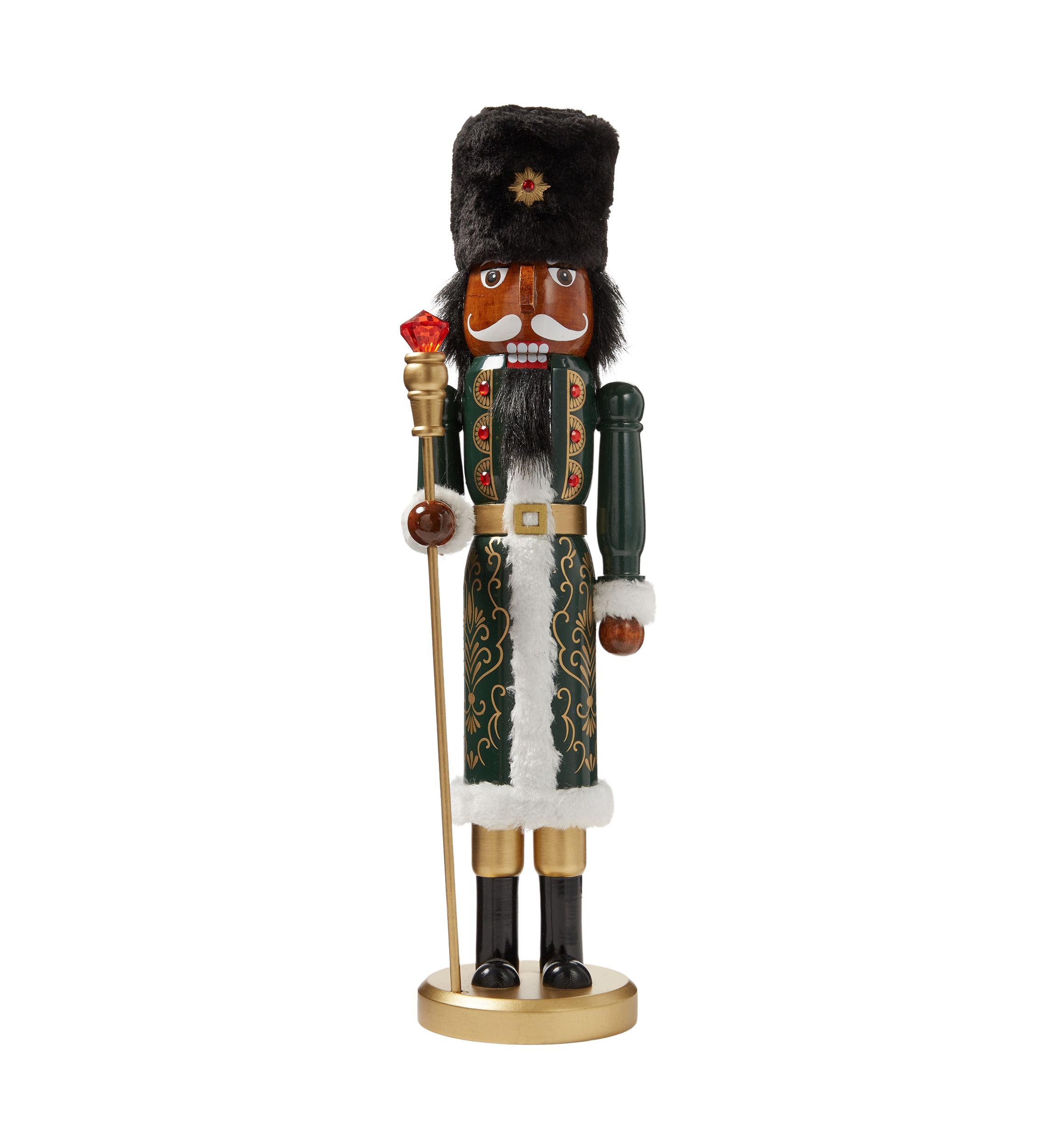 African American Long Coat Nutcracker Figurine