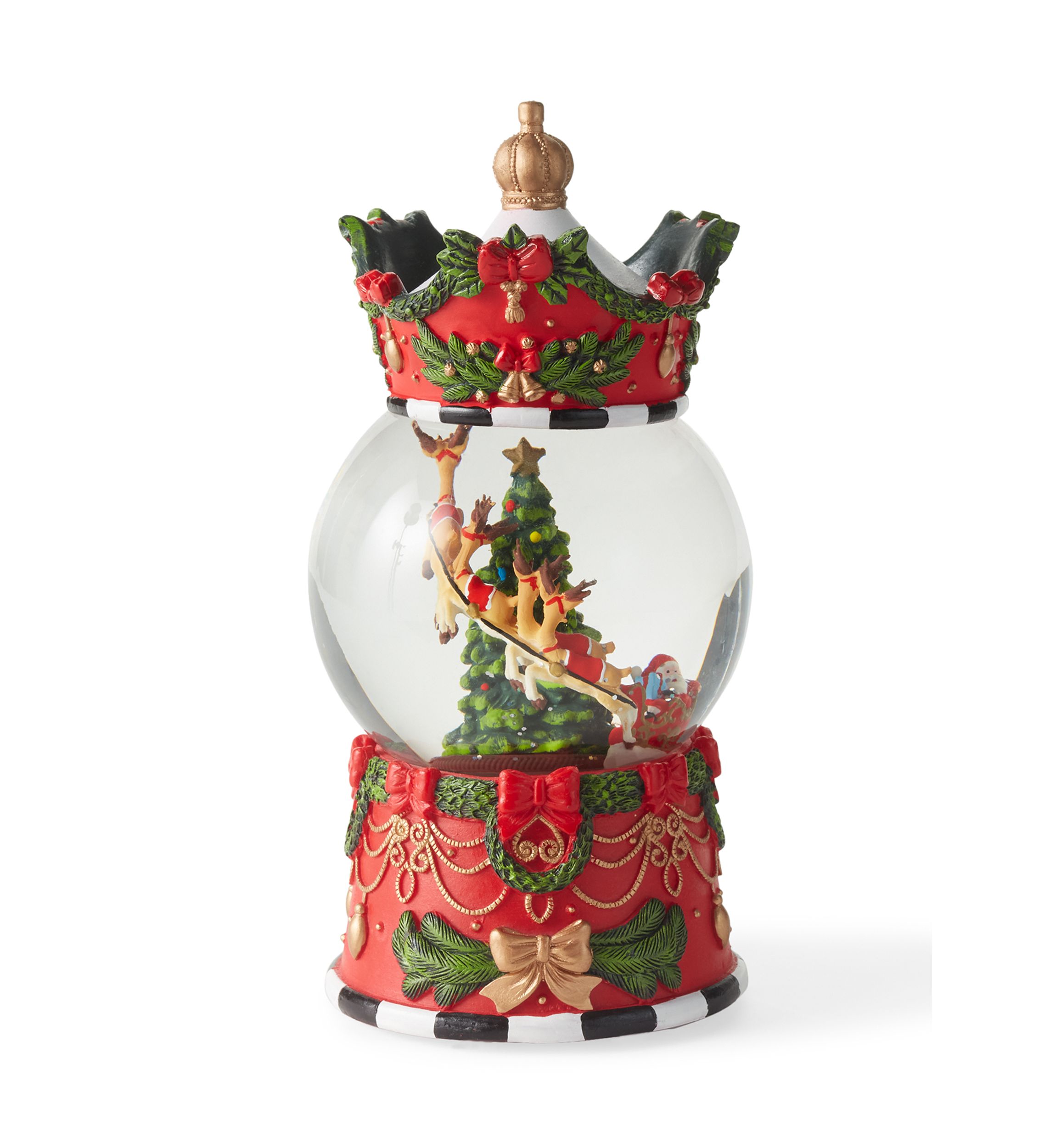 Light-Up Santas Sleigh Snow Globe