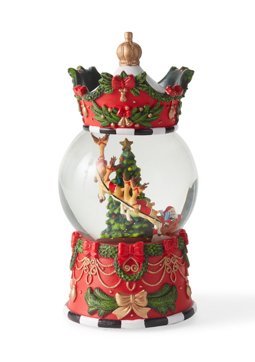 Light-Up Santas Sleigh Snow Globe