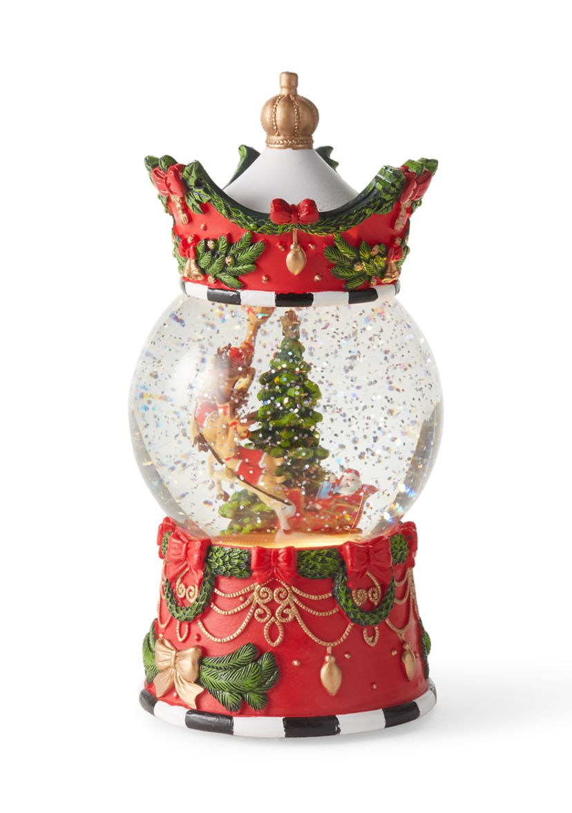 Light-Up Santas Sleigh Snow Globe
