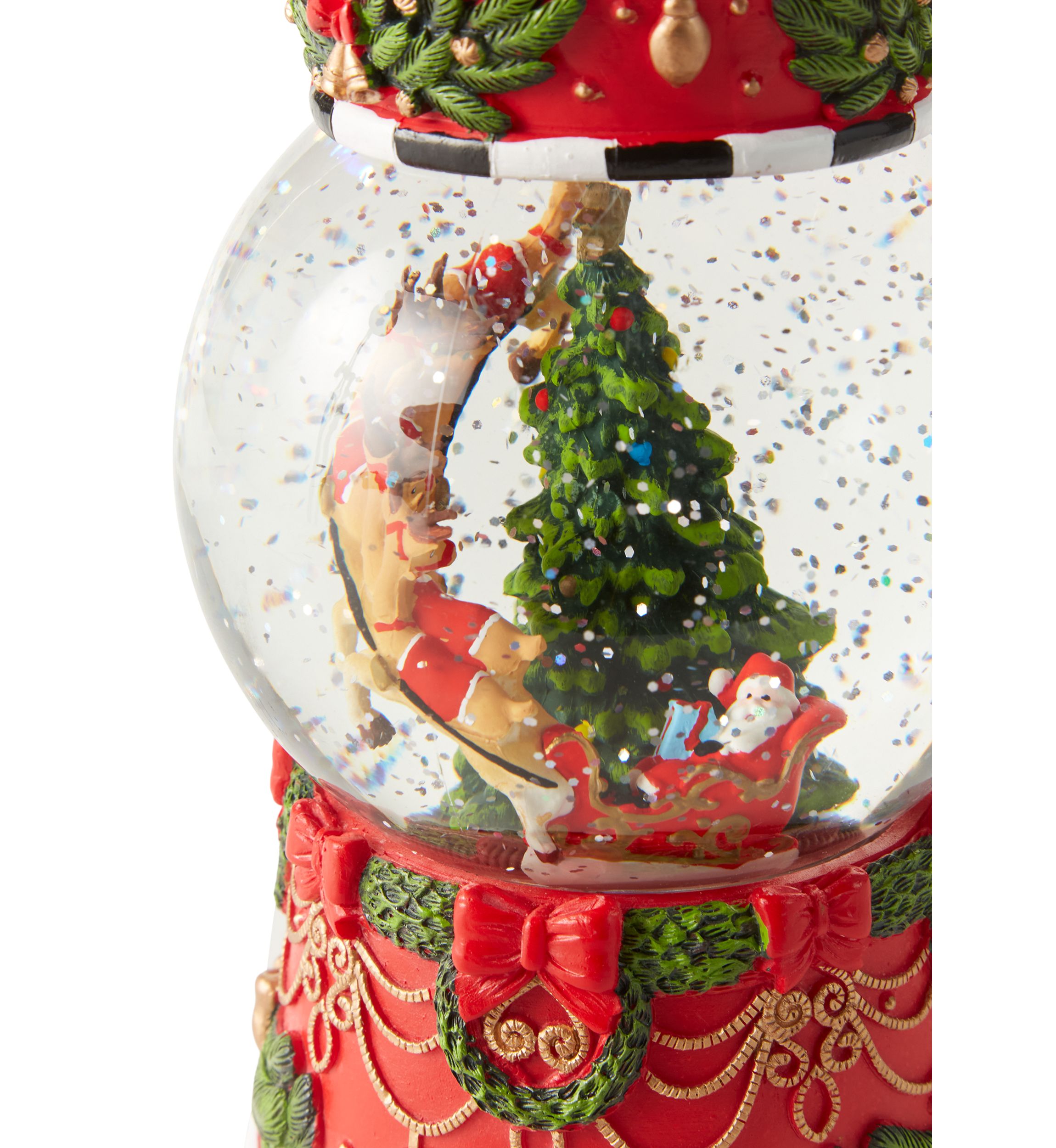 Light-Up Santas Sleigh Snow Globe