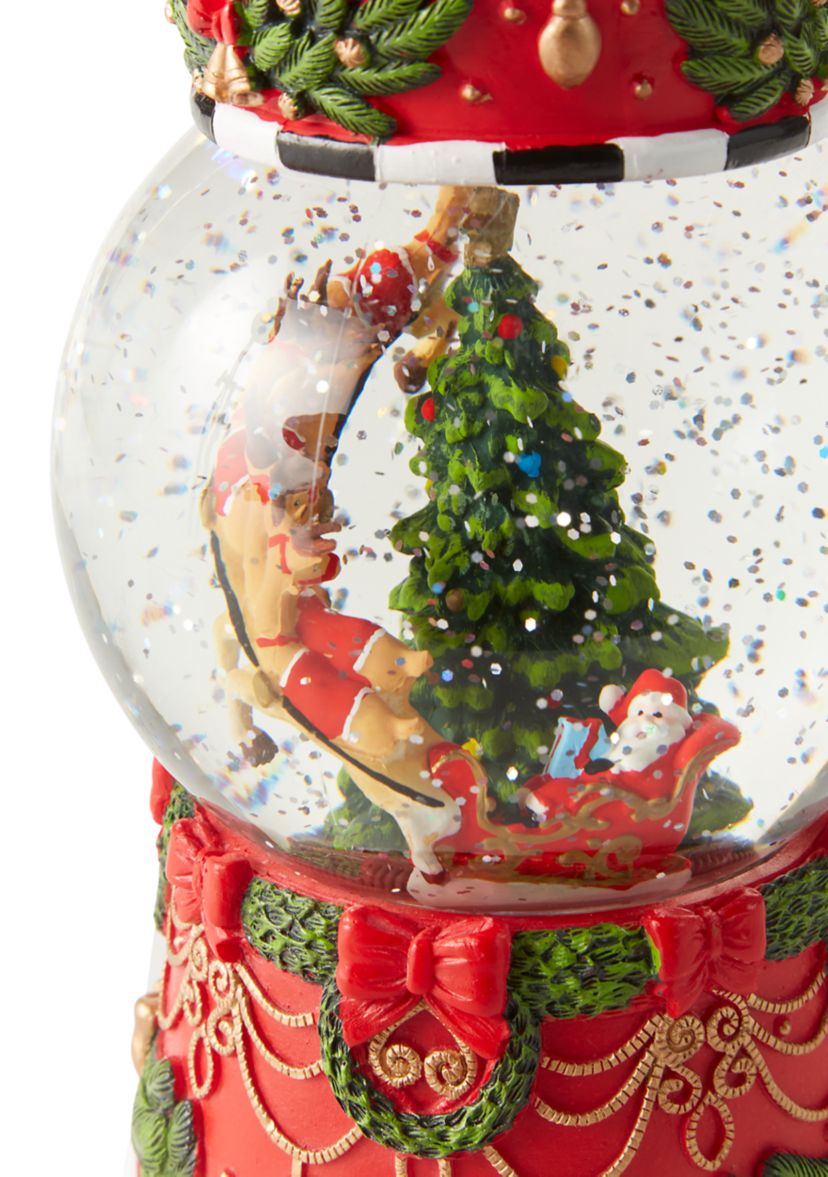 Light-Up Santas Sleigh Snow Globe