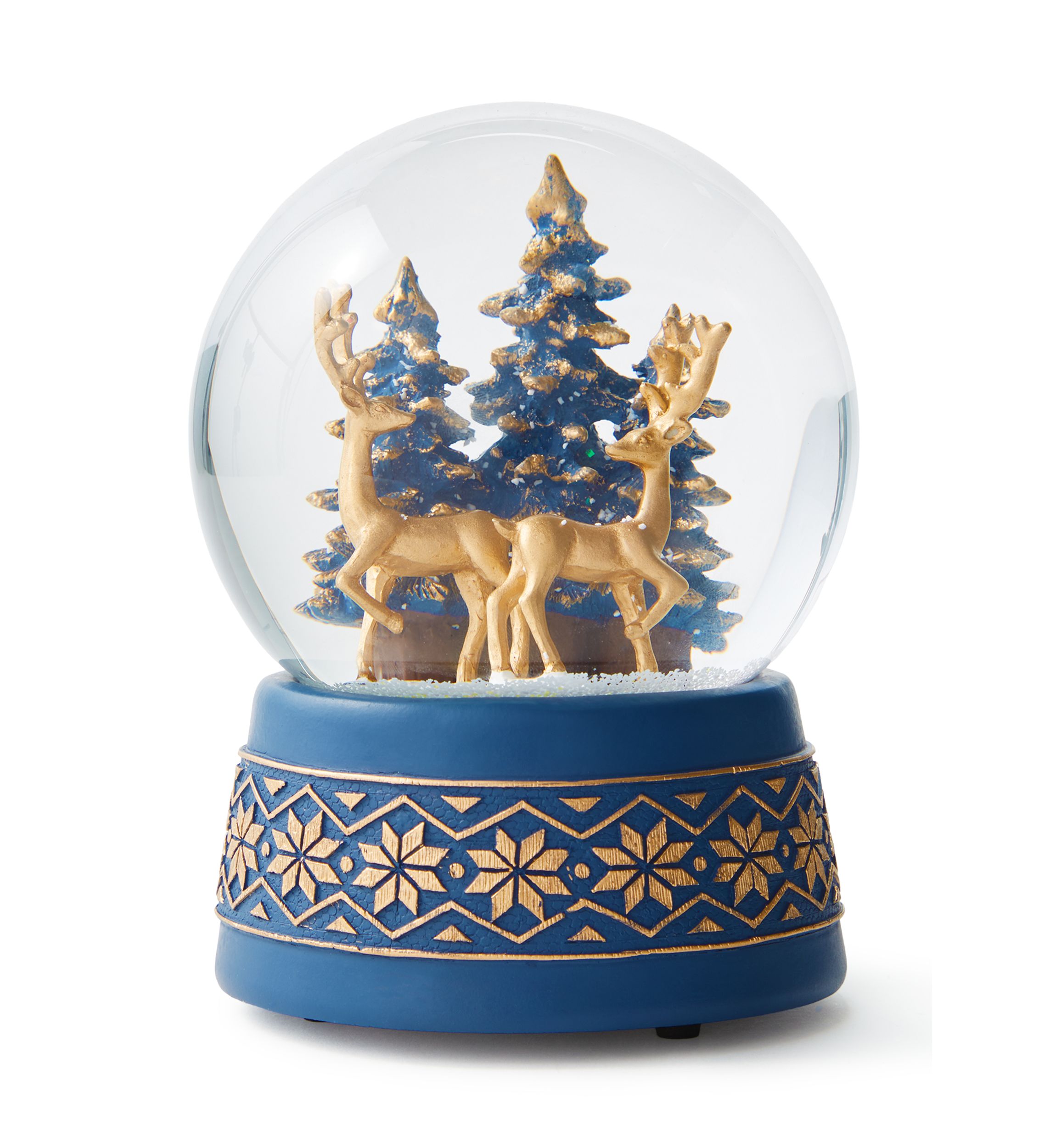 Green and Gold Deer Snow Globe