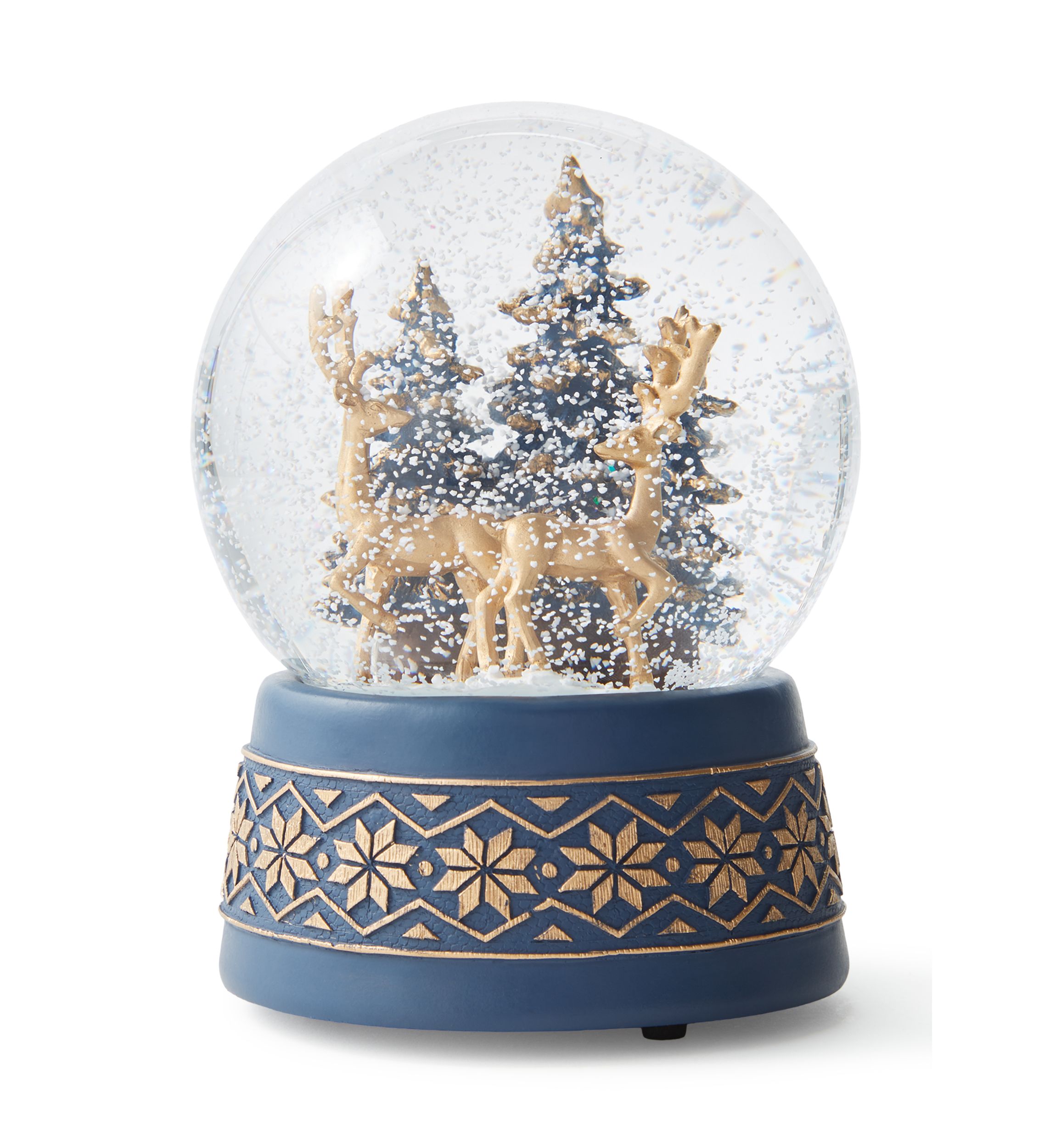 Green and Gold Deer Snow Globe