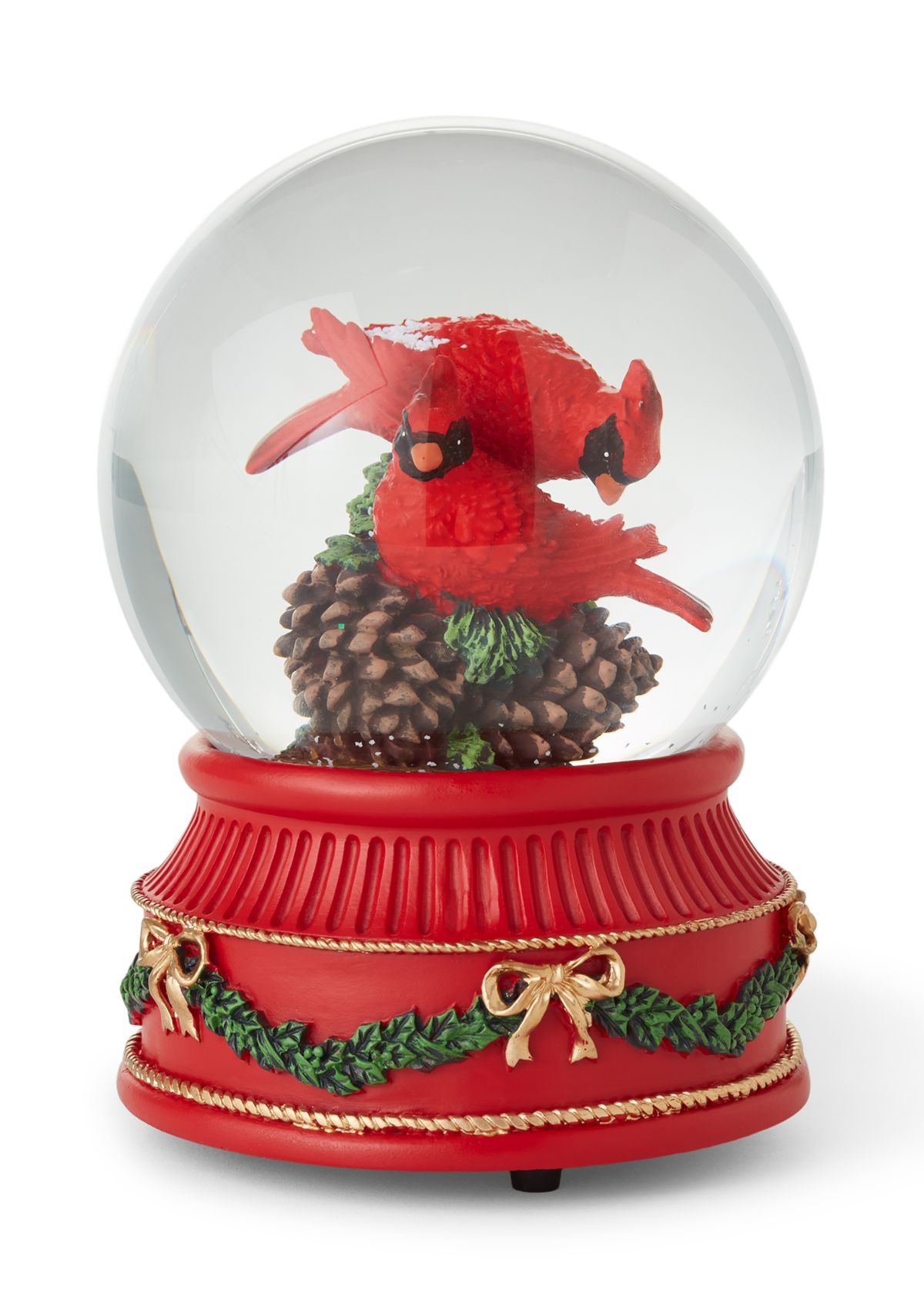 Holiday Cardinal Snow Globe 