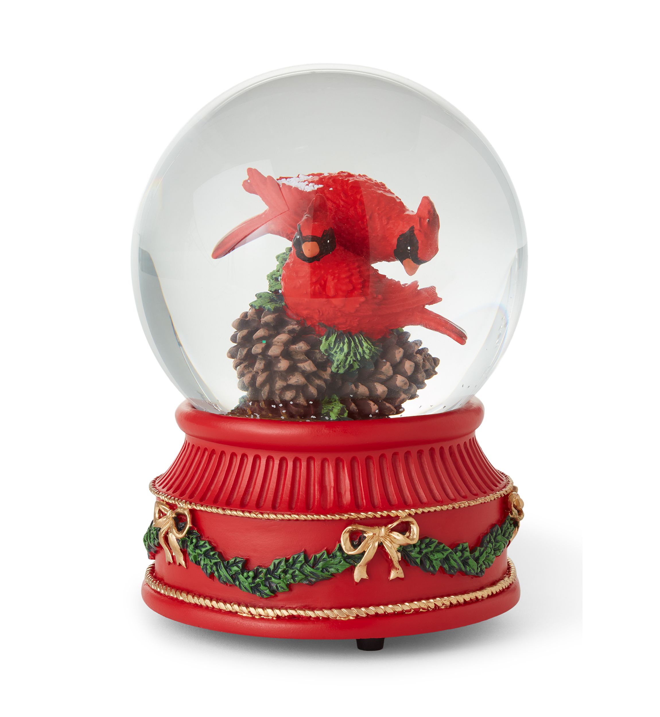 Holiday Cardinal Snow Globe 