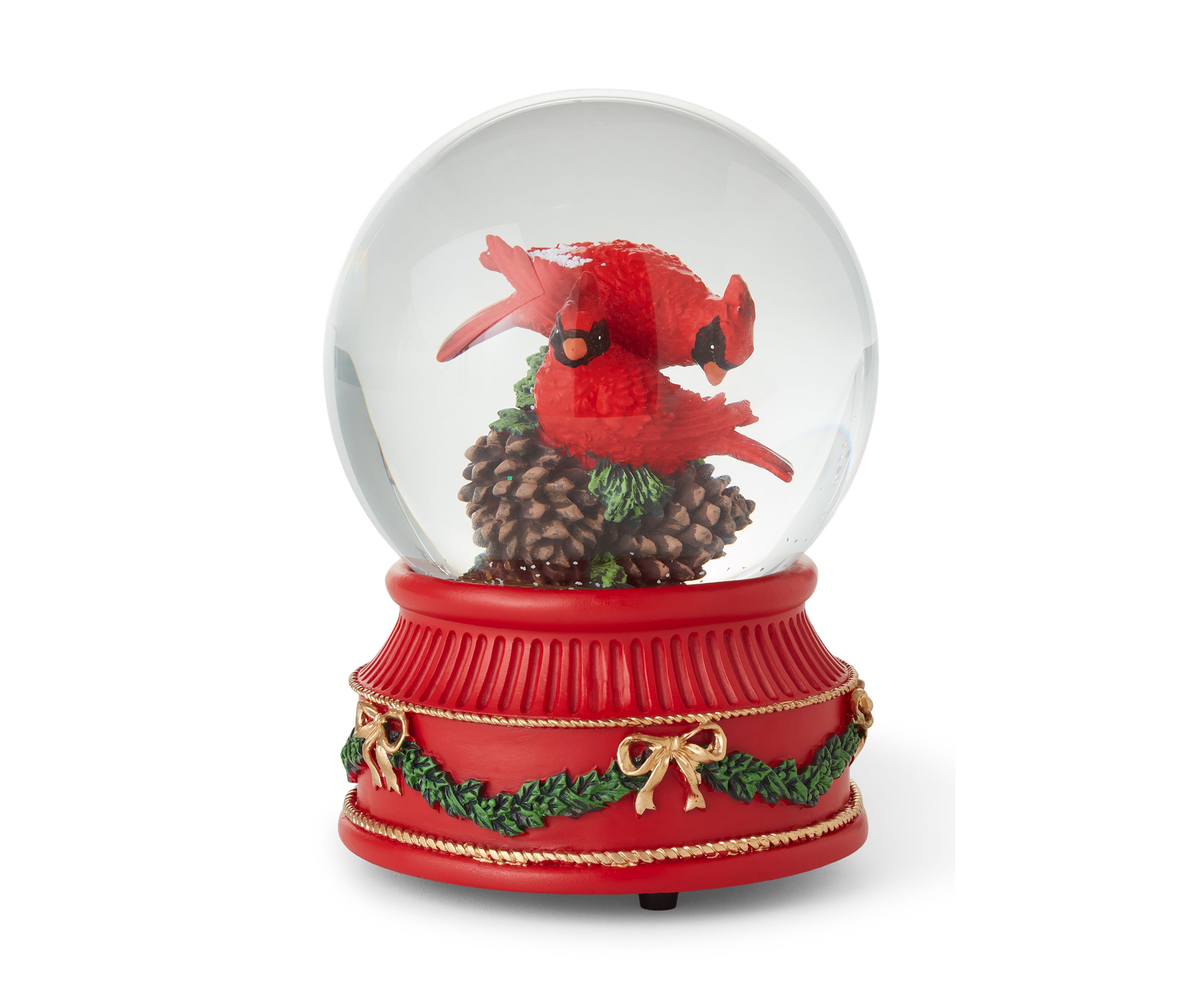 Holiday Cardinal Snow Globe 