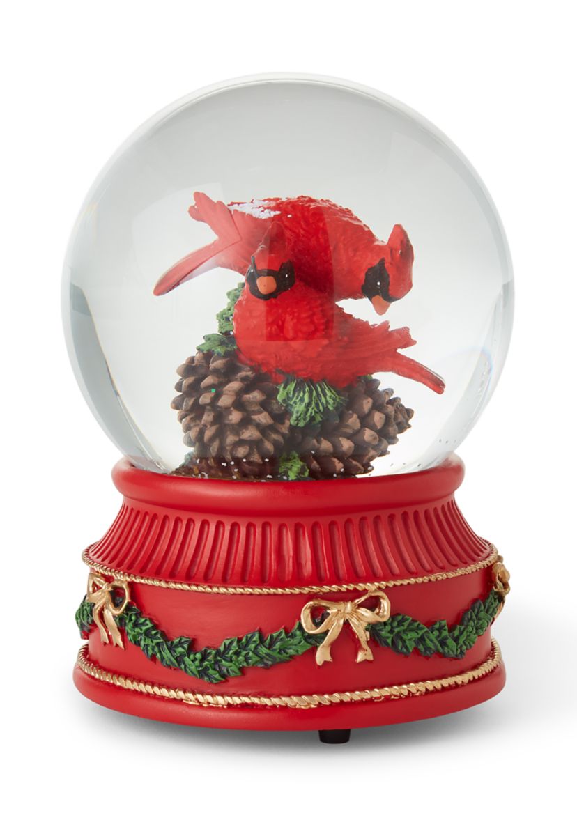 Holiday Cardinal Snow Globe 