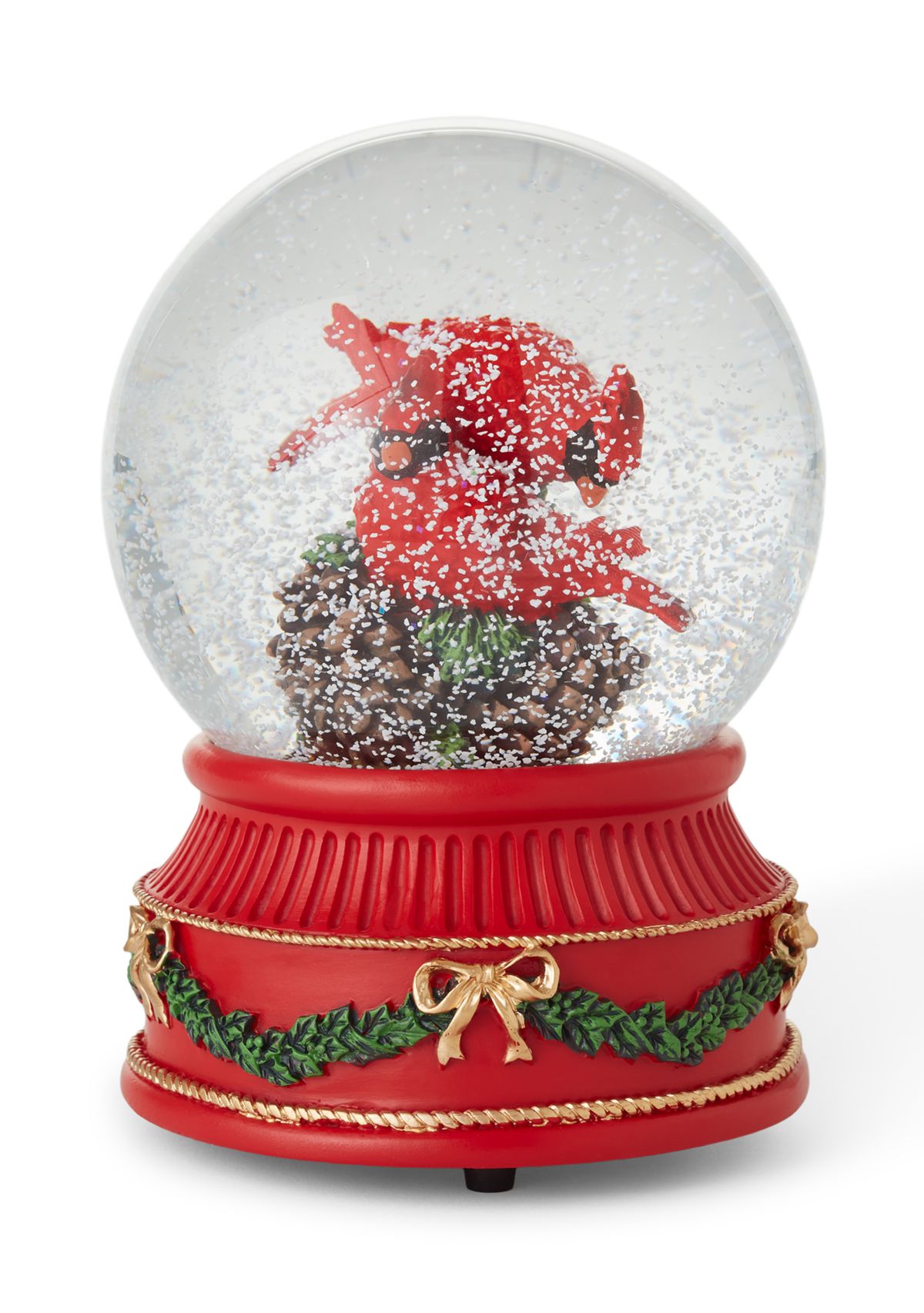 Holiday Cardinal Snow Globe 