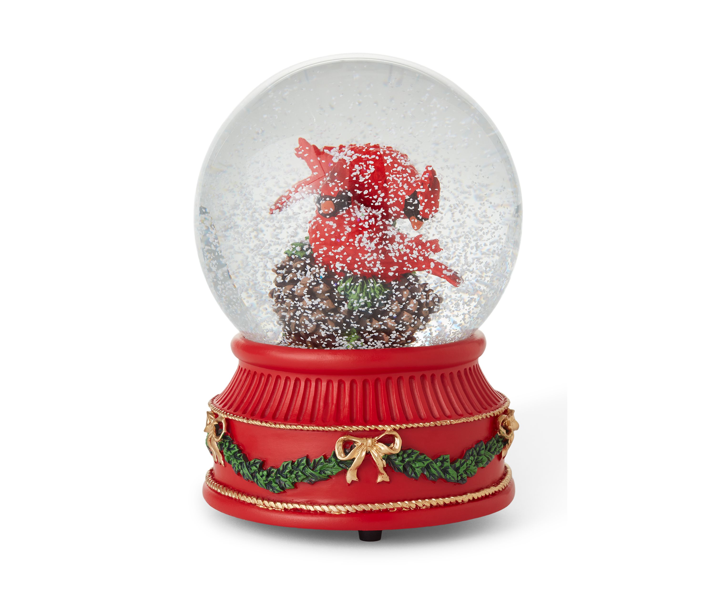 Holiday Cardinal Snow Globe 