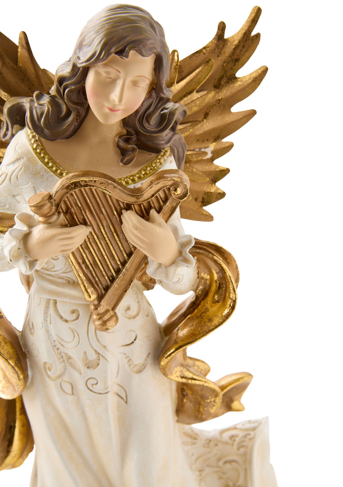 Angel with Harp Tabletop Figurine Decor