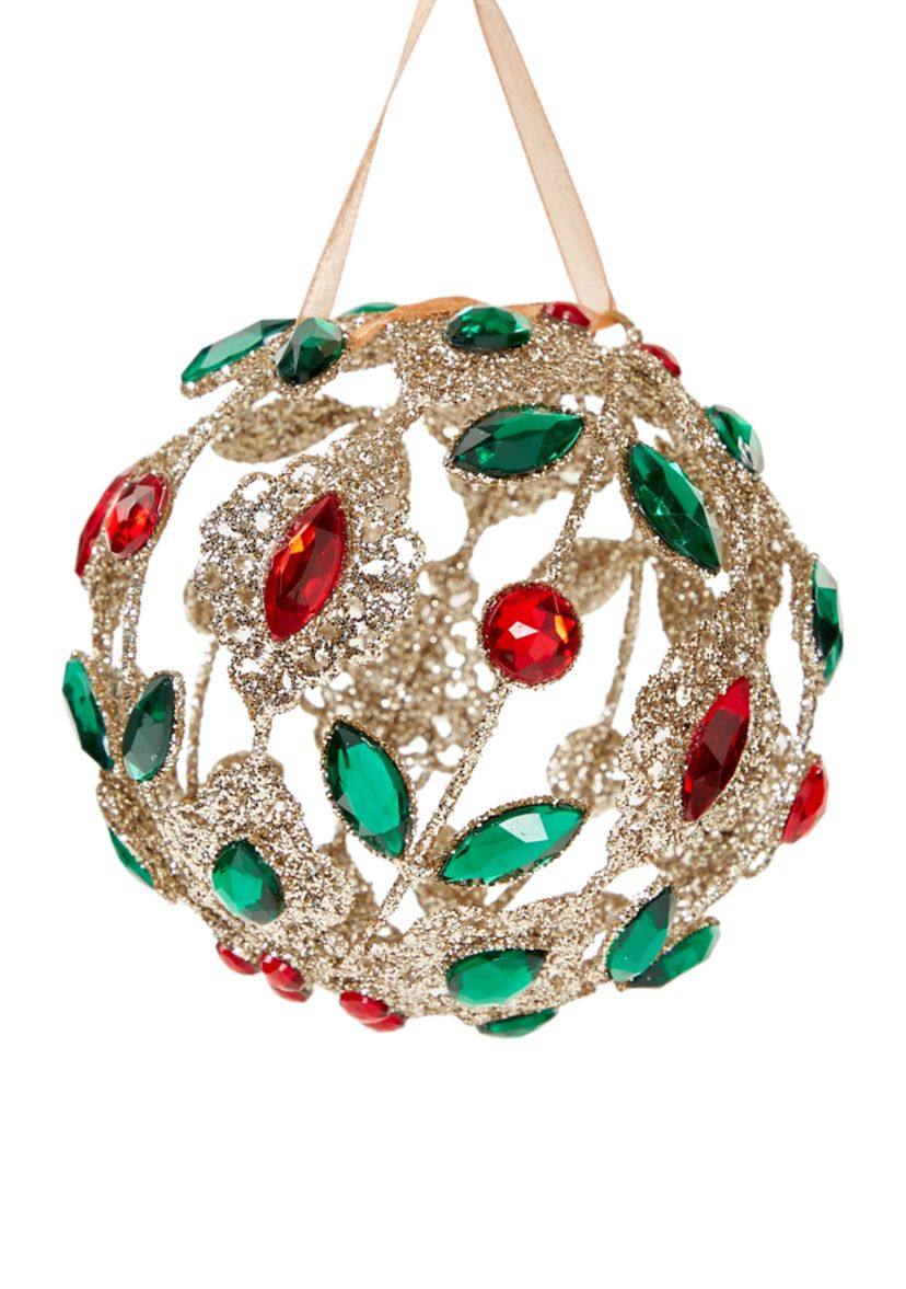 Round Jeweled Cage Ornament