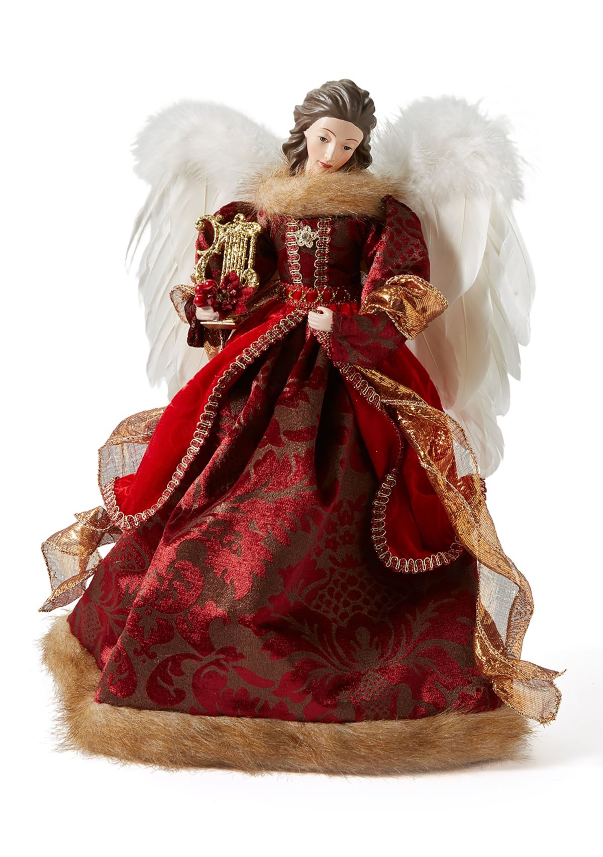 Red & Gold Angel Figurine