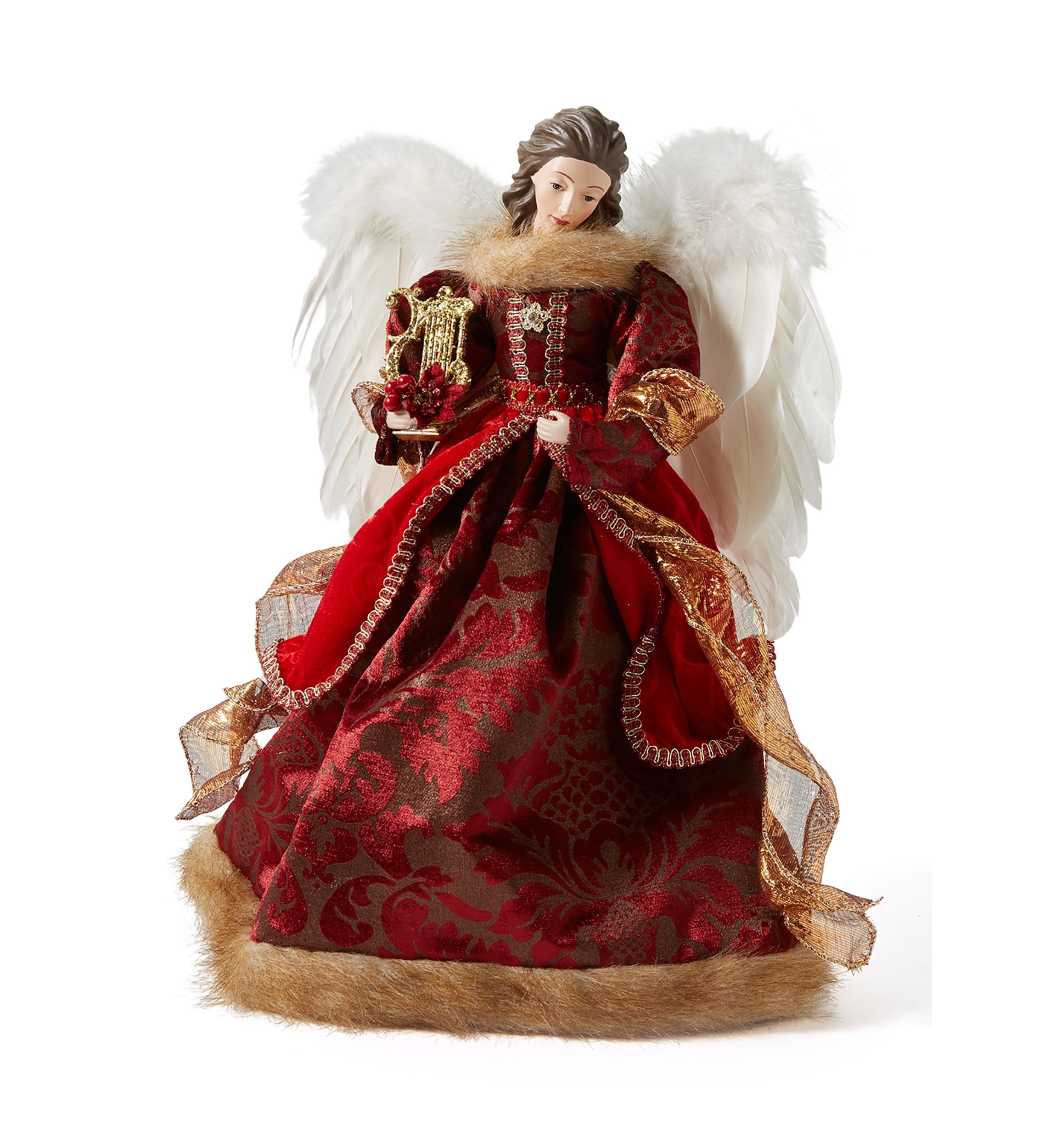 Red & Gold Angel Figurine