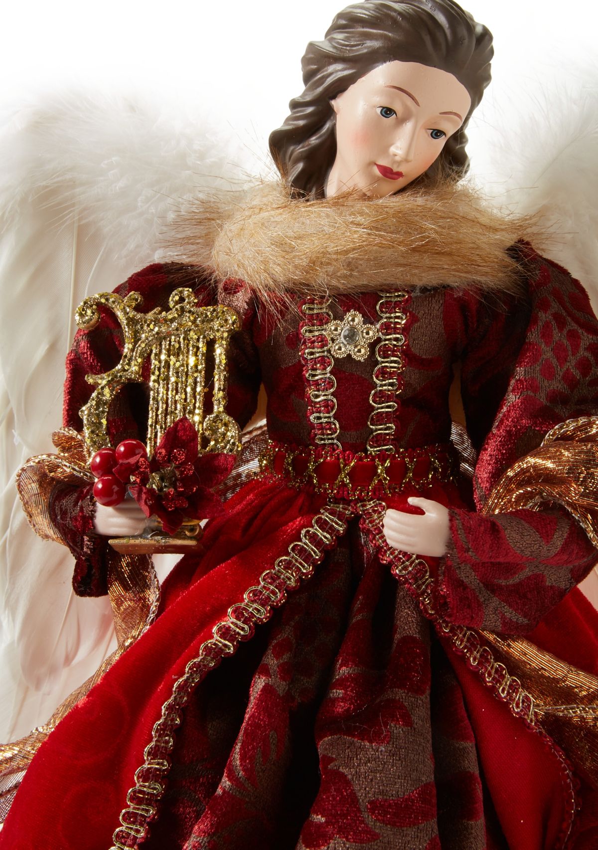 Red & Gold Angel Figurine