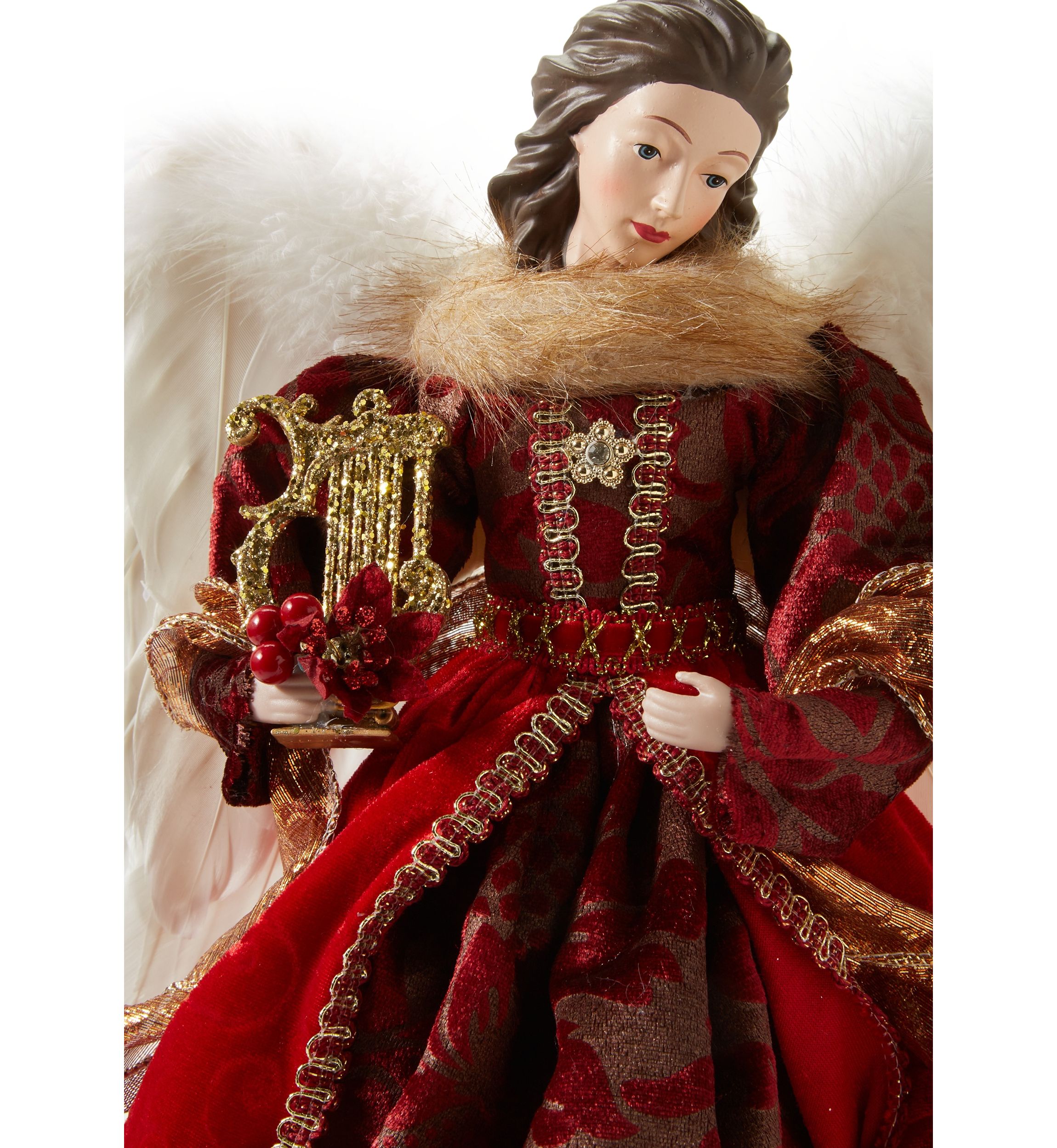 Red & Gold Angel Figurine