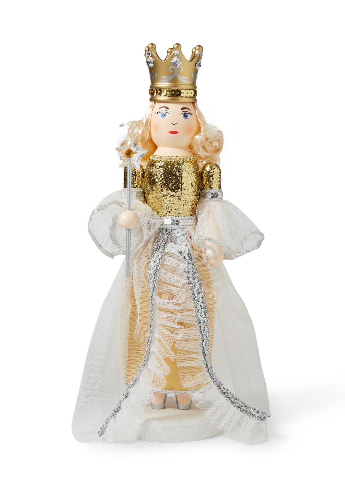 Gold Fairy Queen Ballerina Wooden Nutcracker