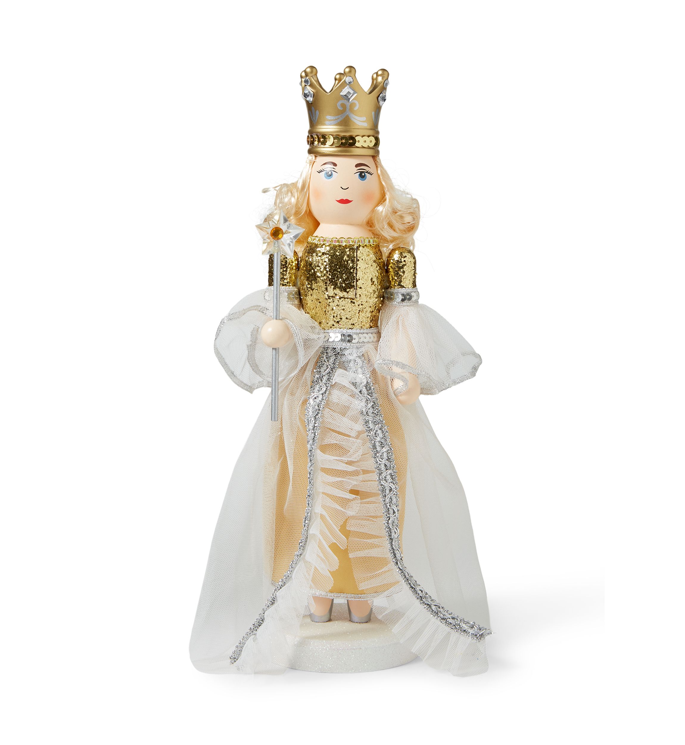 Gold Fairy Queen Ballerina Wooden Nutcracker