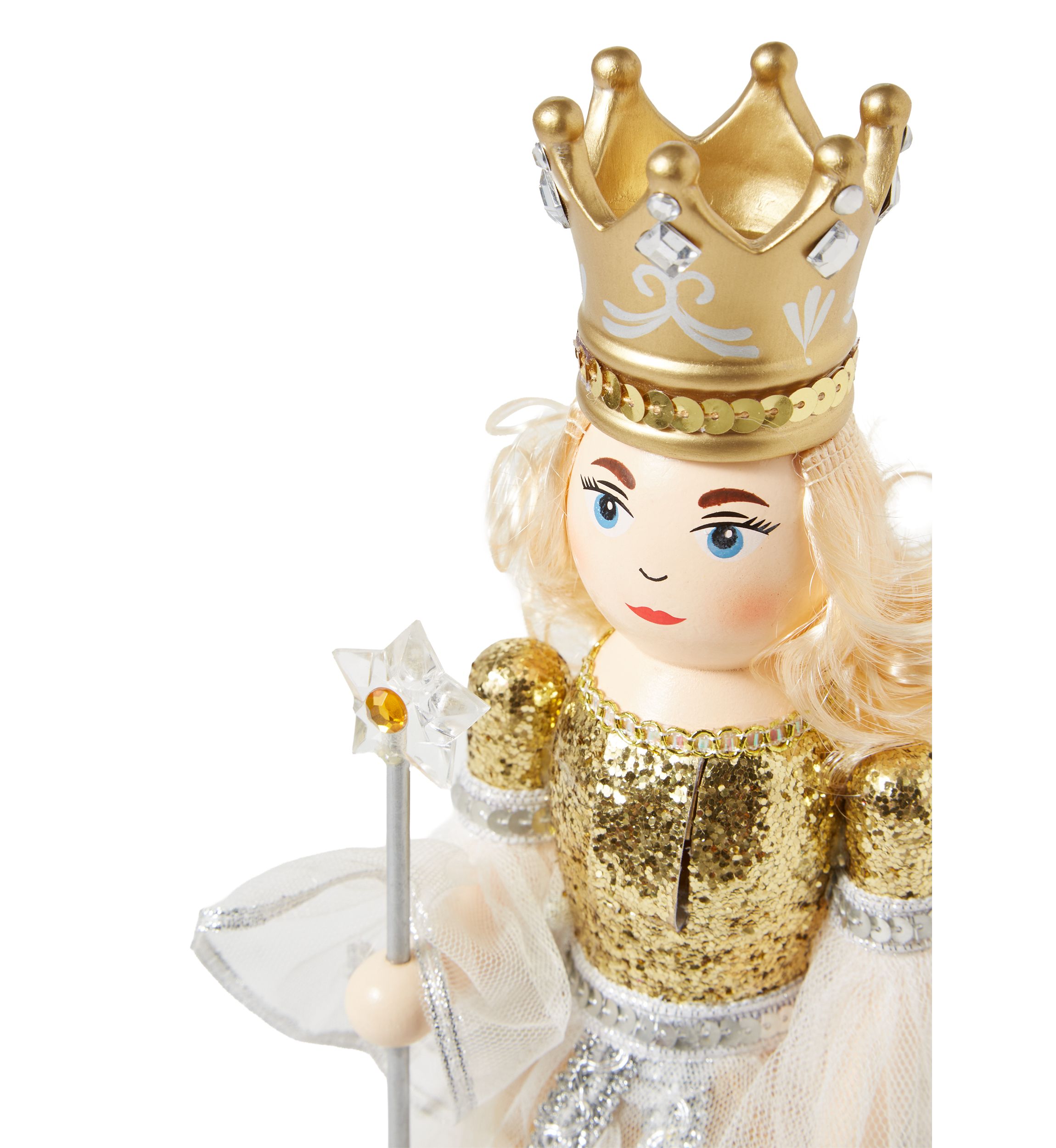 Gold Fairy Queen Ballerina Wooden Nutcracker