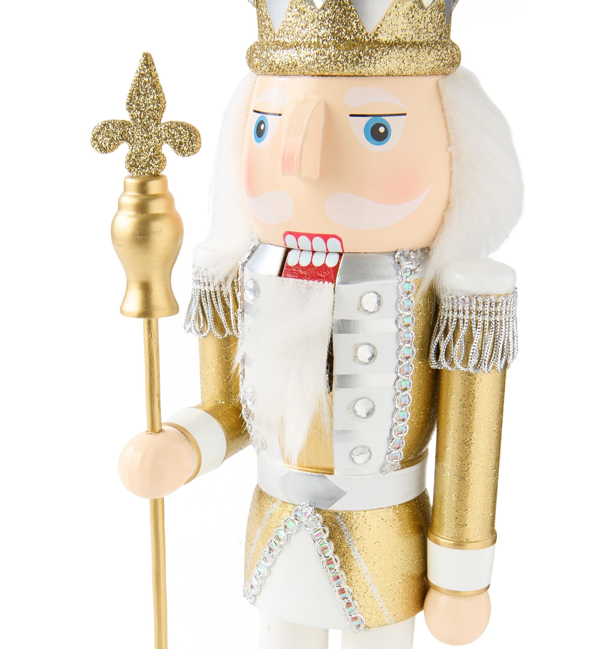 Silver and Gold Diamond Nutcracker