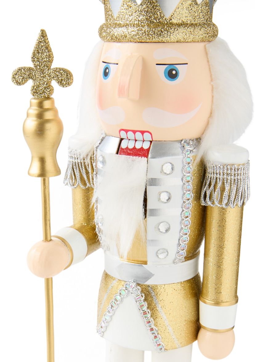 Silver and Gold Diamond Nutcracker