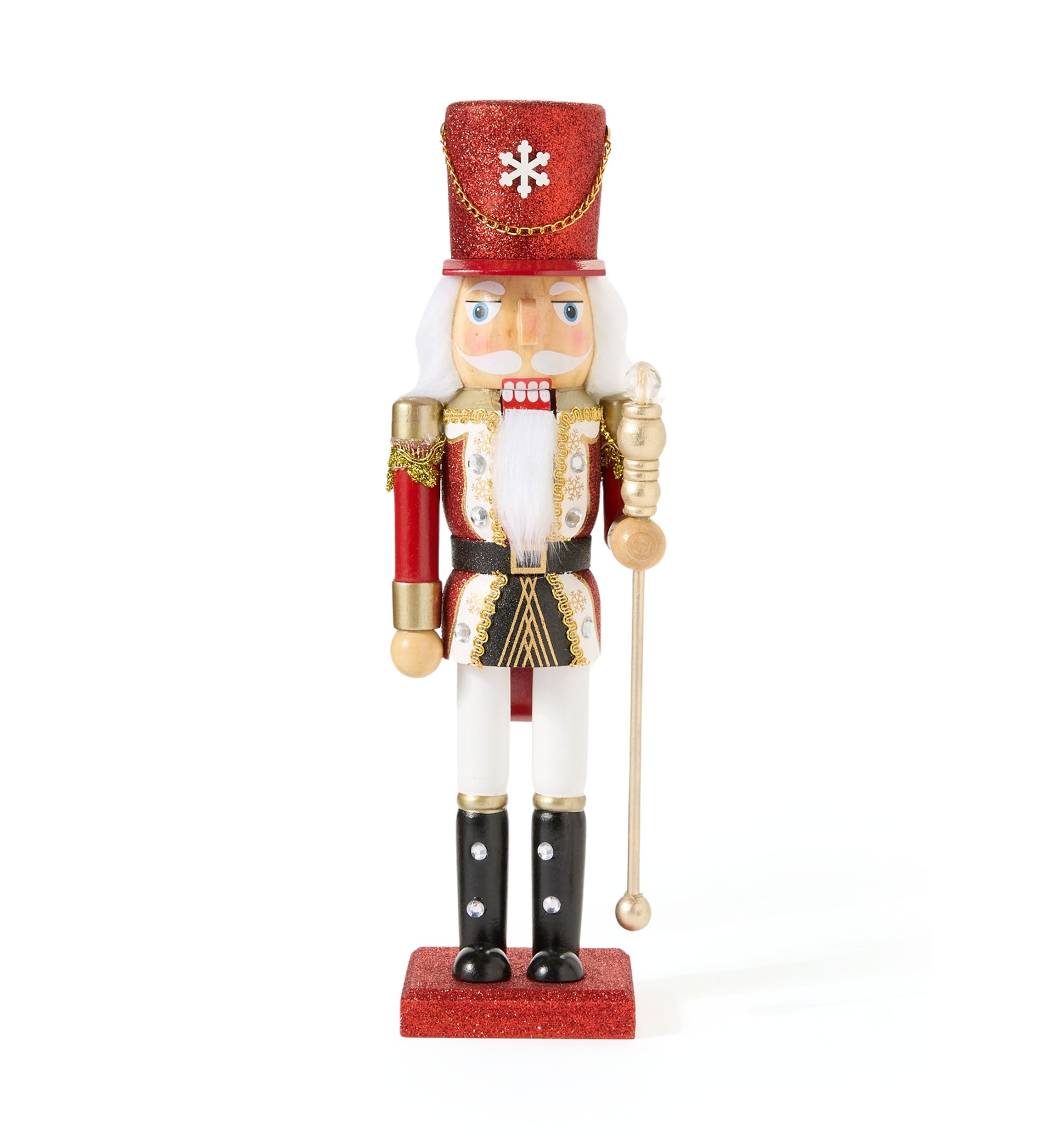 Red and Gold Diamond Nutcracker