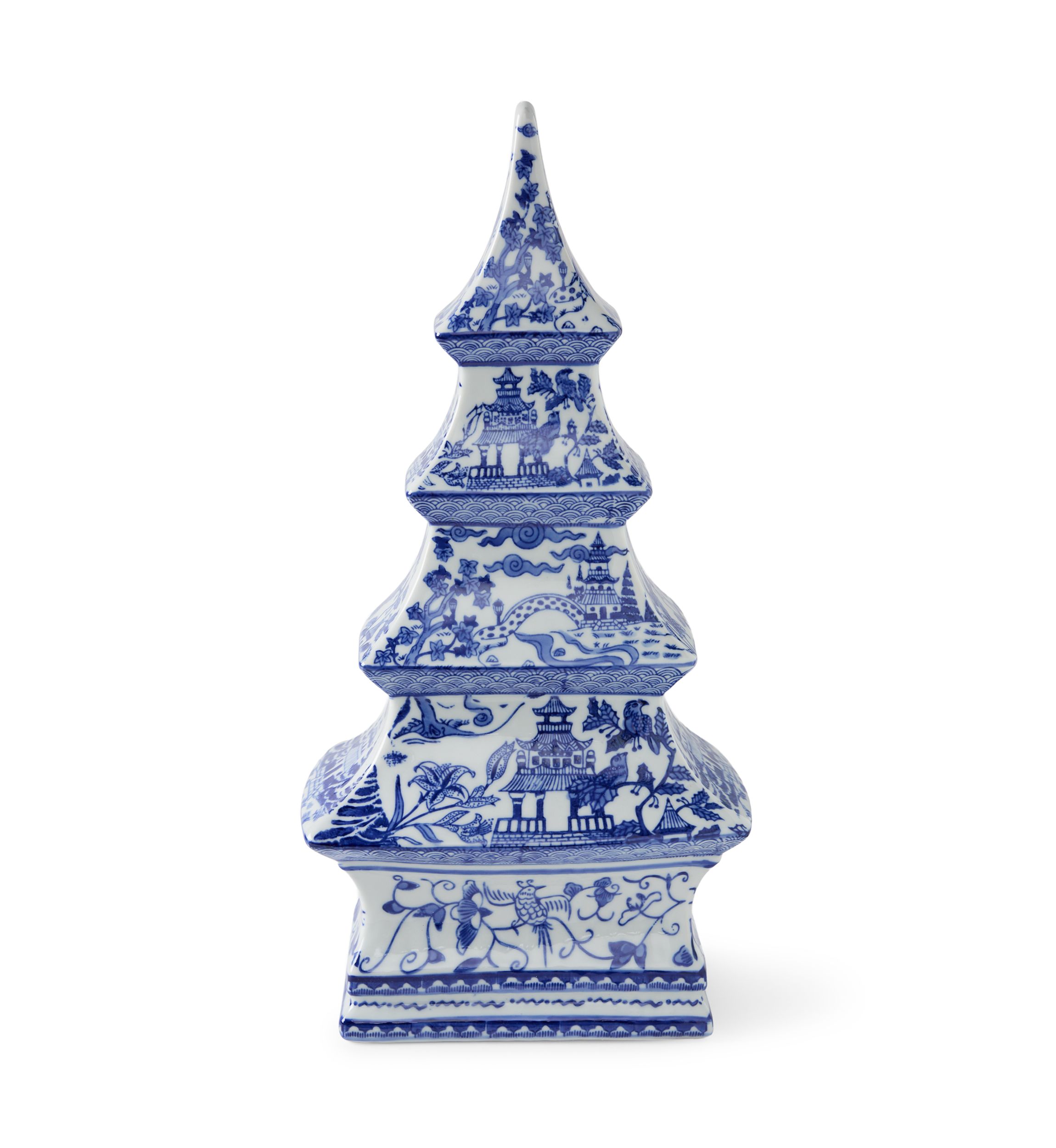 Ceramic Chinoiserie Temple Tree 