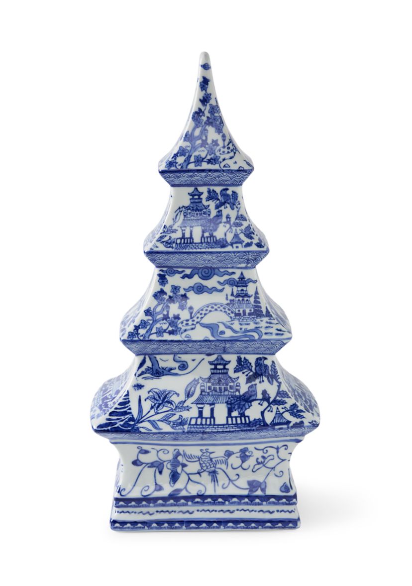 Ceramic Chinoiserie Temple Tree 