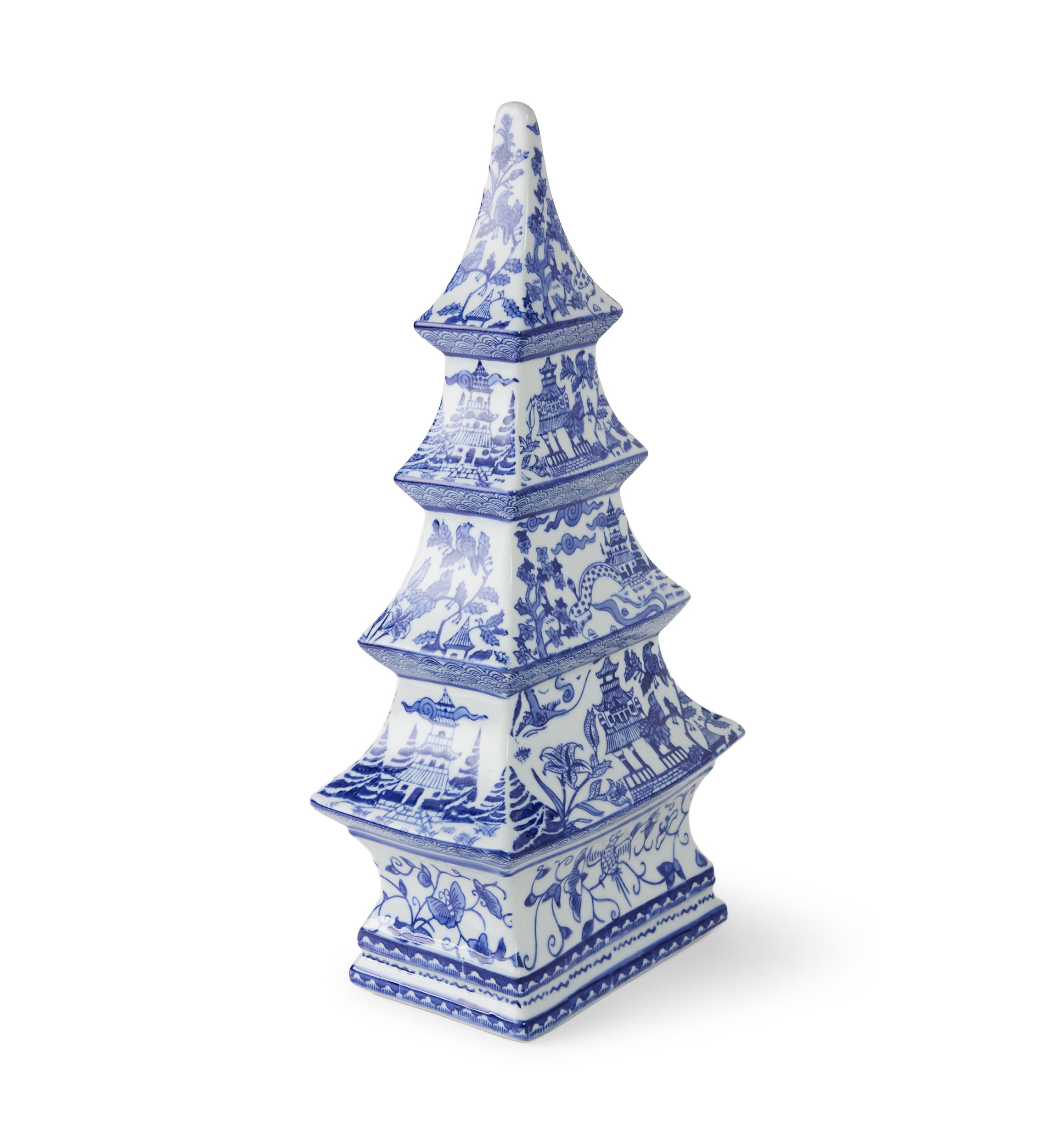 Ceramic Chinoiserie Temple Tree 