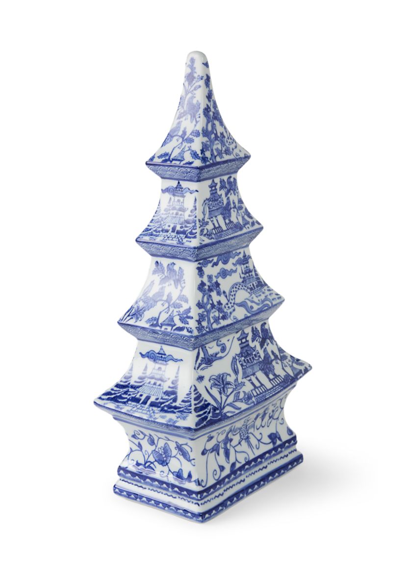 Ceramic Chinoiserie Temple Tree 