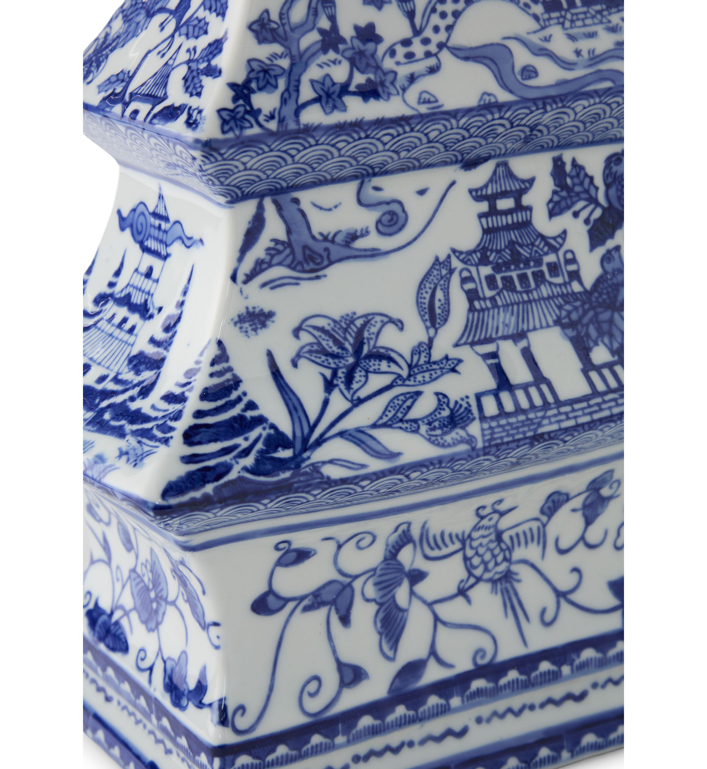 Ceramic Chinoiserie Temple Tree 