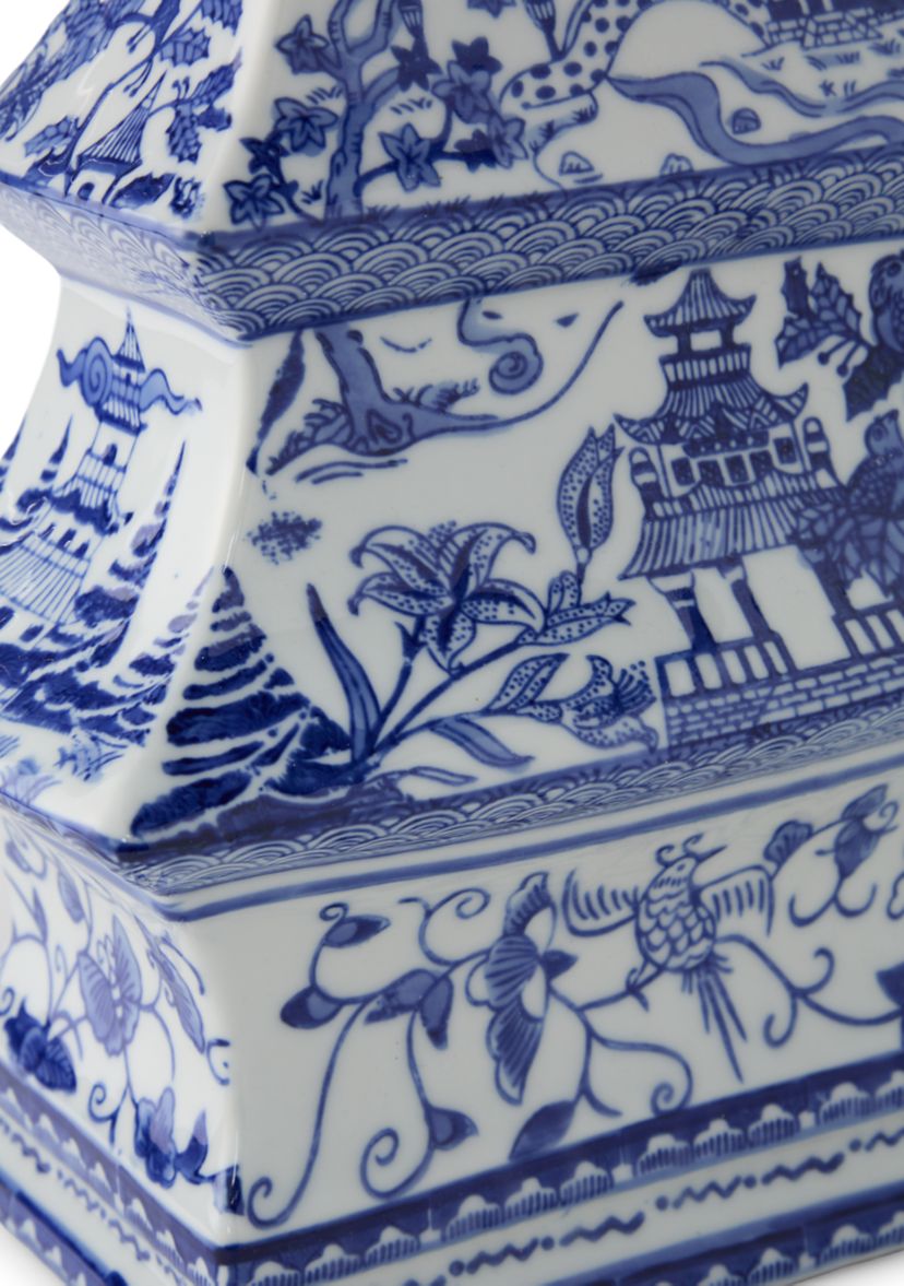 Ceramic Chinoiserie Temple Tree 
