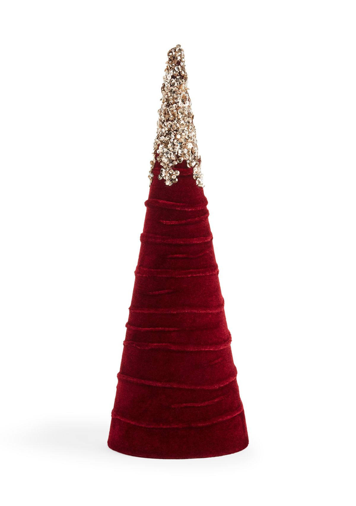 Red Velvet Sequin Top Tree Décor