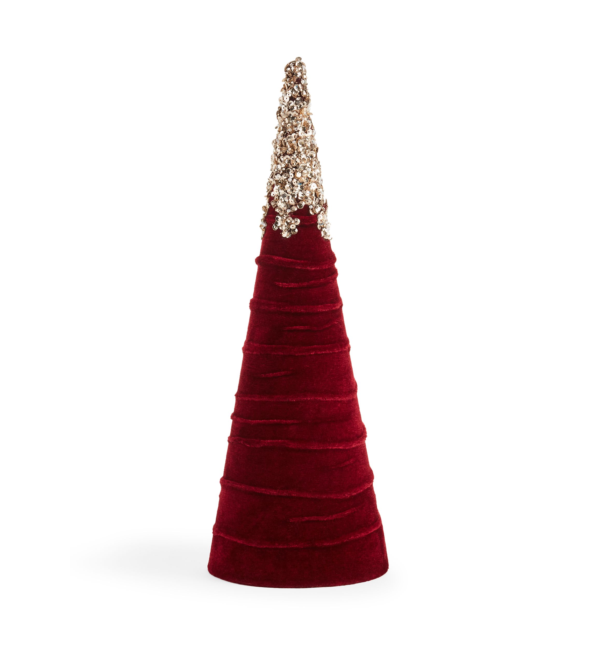Red Velvet Sequin Top Tree Décor