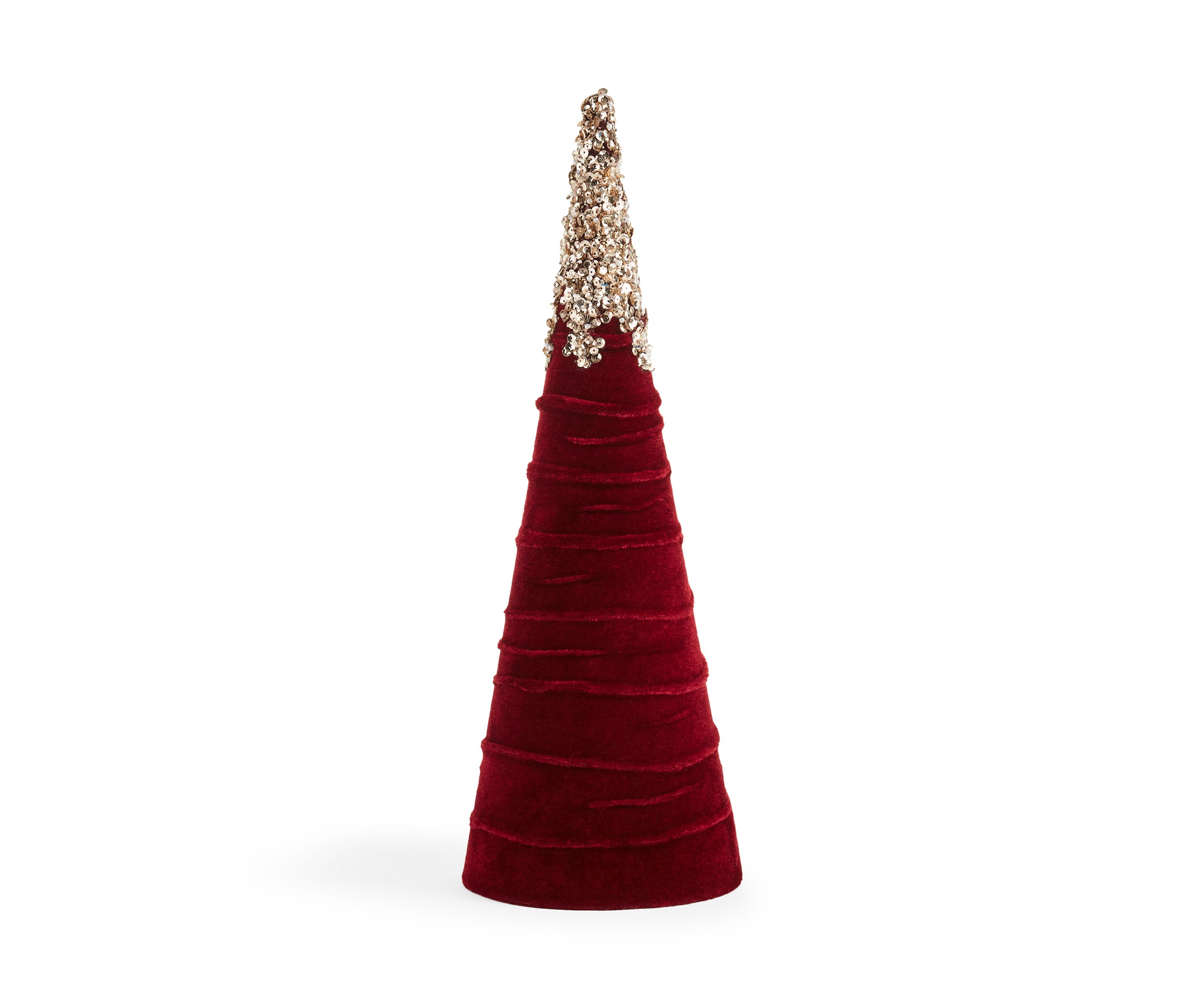 Red Velvet Sequin Top Tree Décor