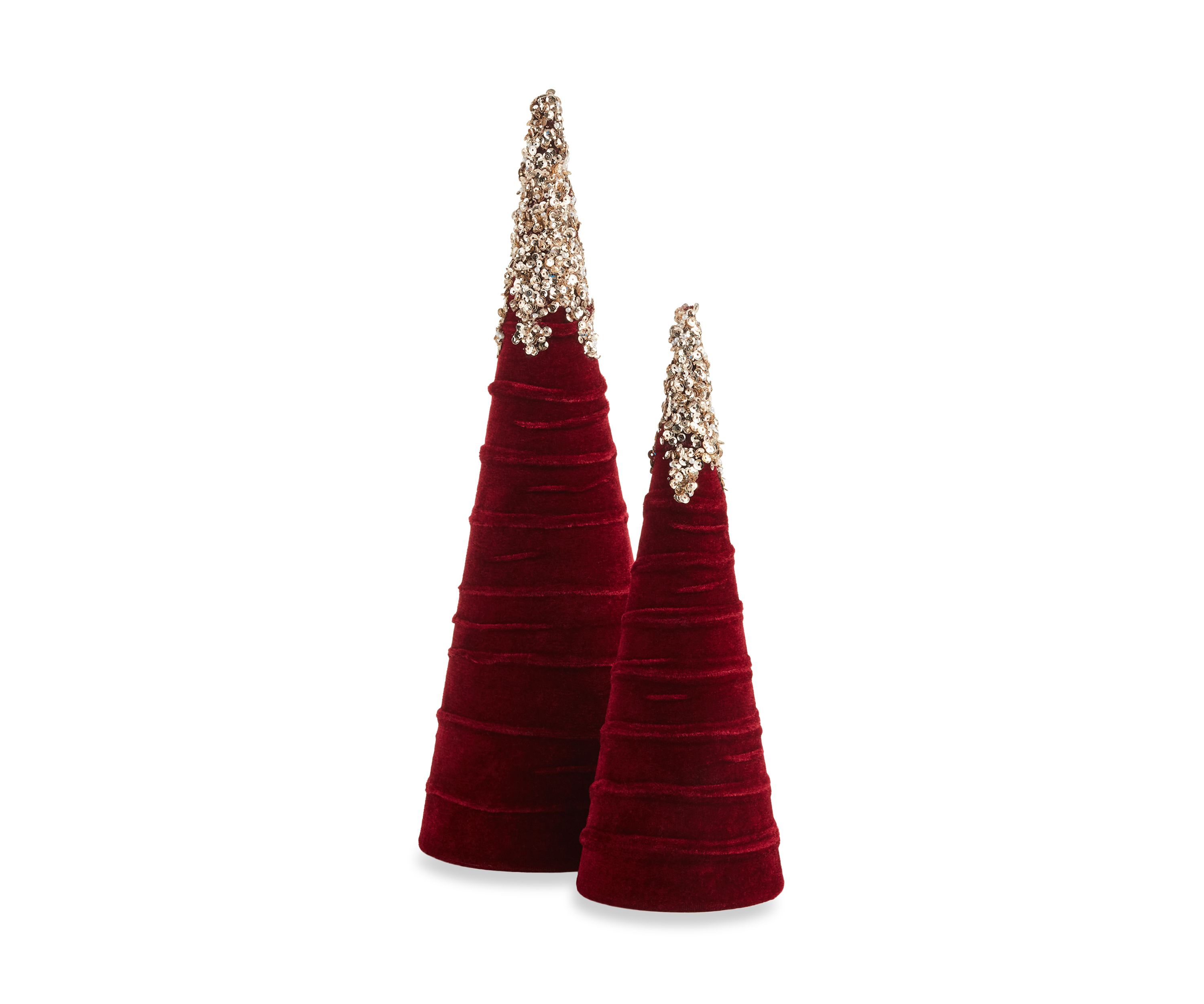 Red Velvet Sequin Top Tree Décor