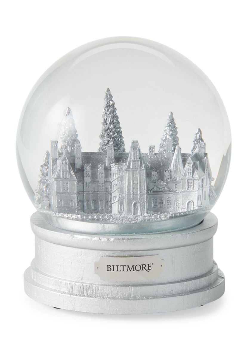 Biltmore House Silver Snow Globe