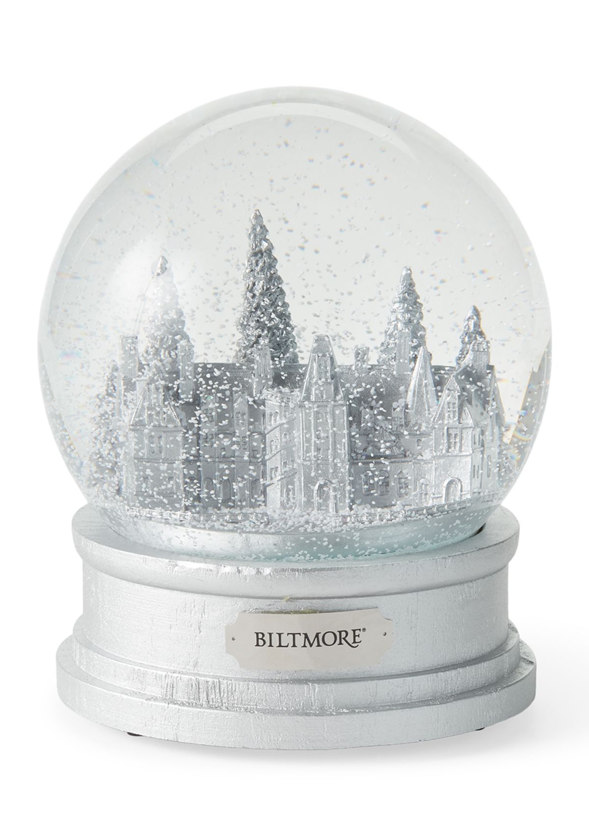 Biltmore House Silver Snow Globe