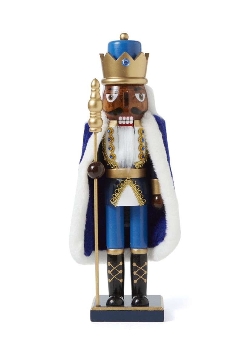 Blue Crown Wooden Nutcracker